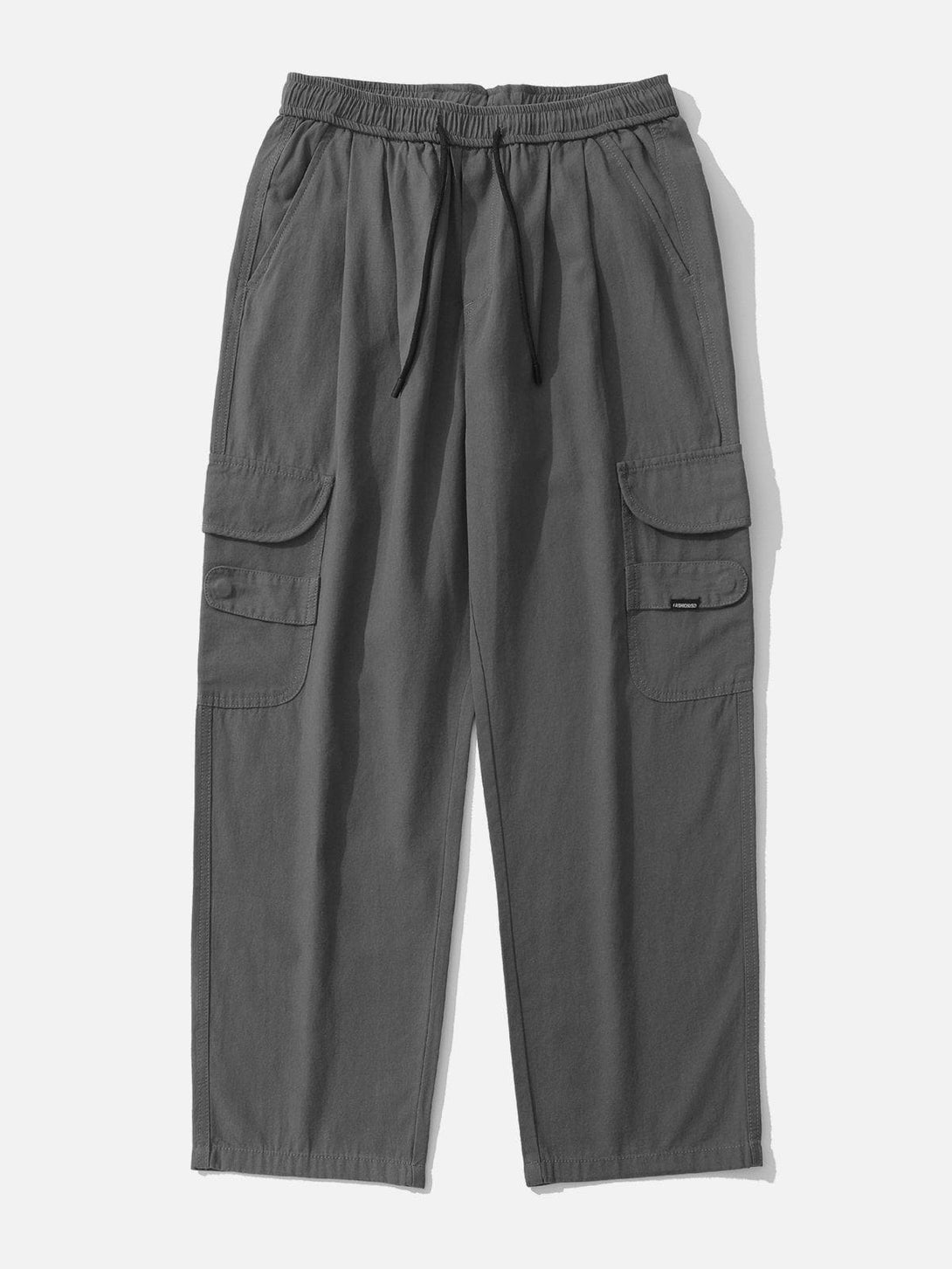 Helmiss - Solid Large Multi-Pocket Cargo Pants- Streetwear Fashion - helmiss.com