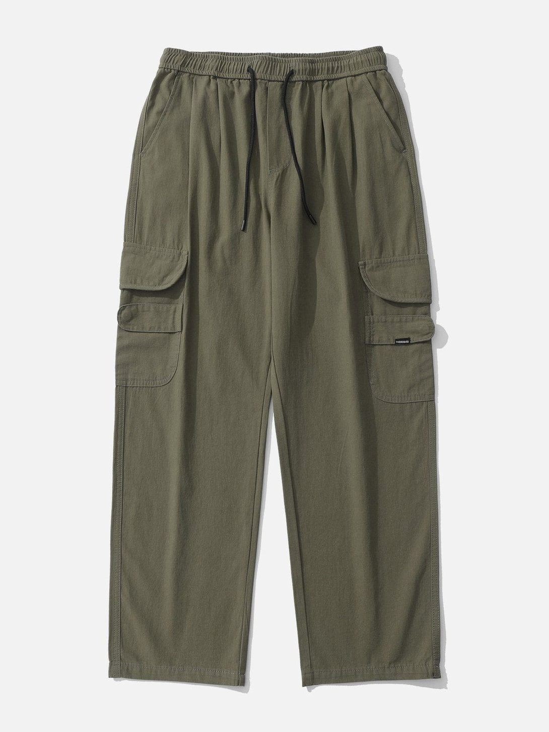 Helmiss - Solid Large Multi-Pocket Cargo Pants- Streetwear Fashion - helmiss.com