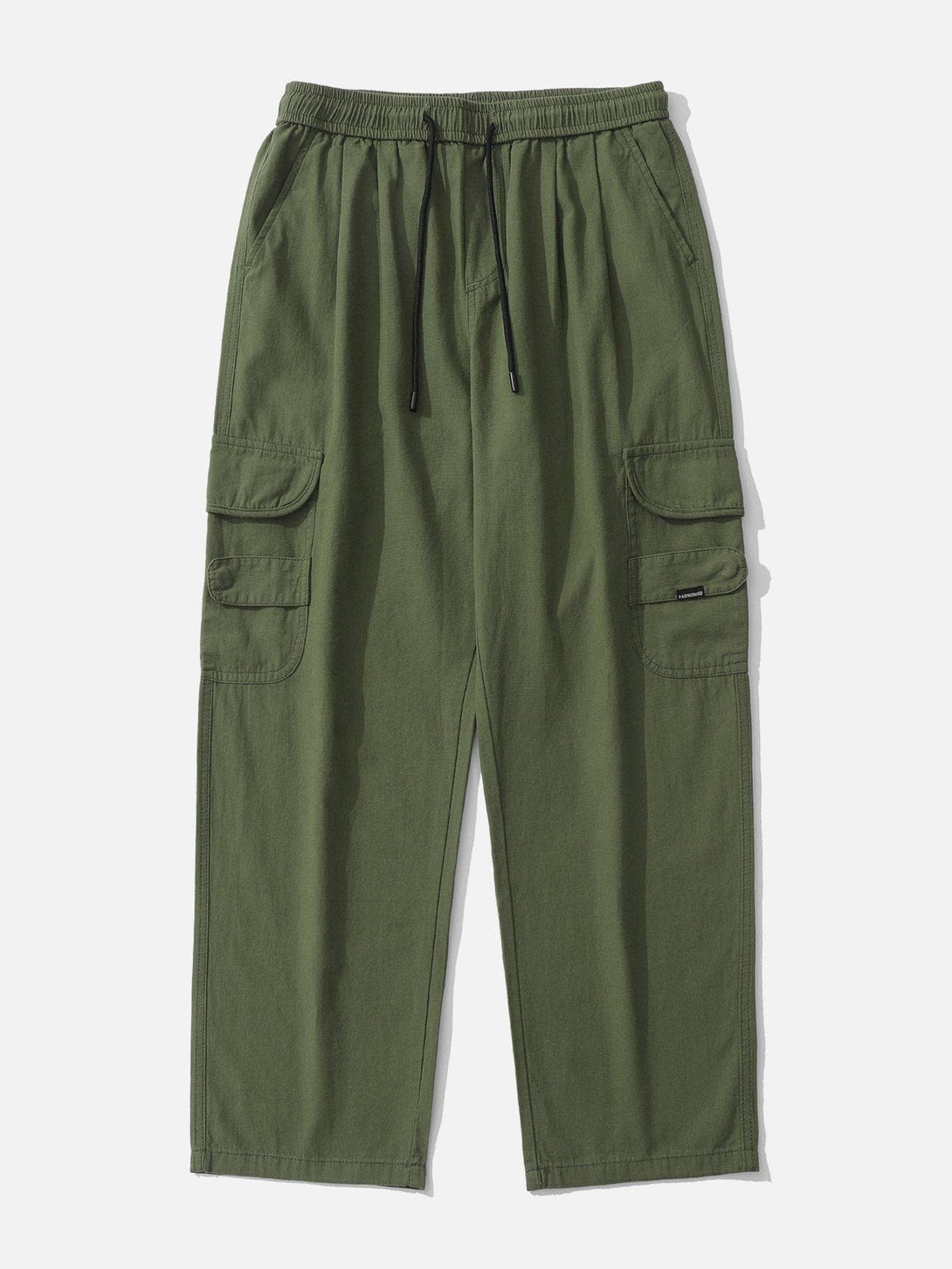 Helmiss - Solid Large Multi-Pocket Cargo Pants- Streetwear Fashion - helmiss.com