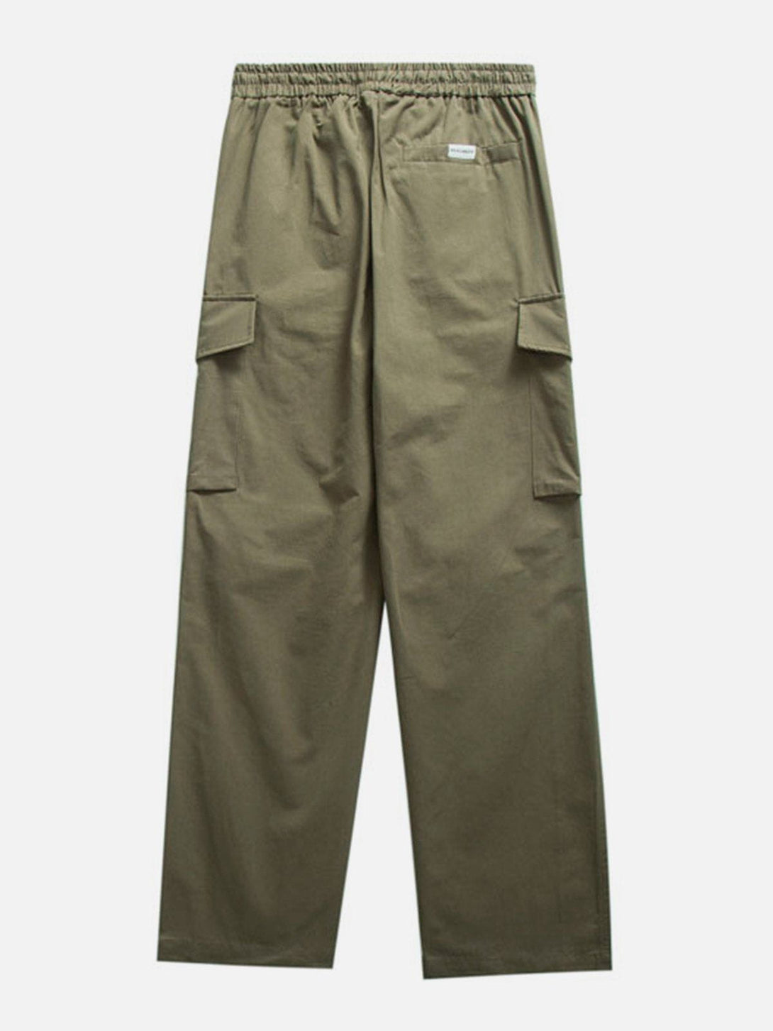 Helmiss - Solid Large Pocket Casual Cargo Pants- Streetwear Fashion - helmiss.com