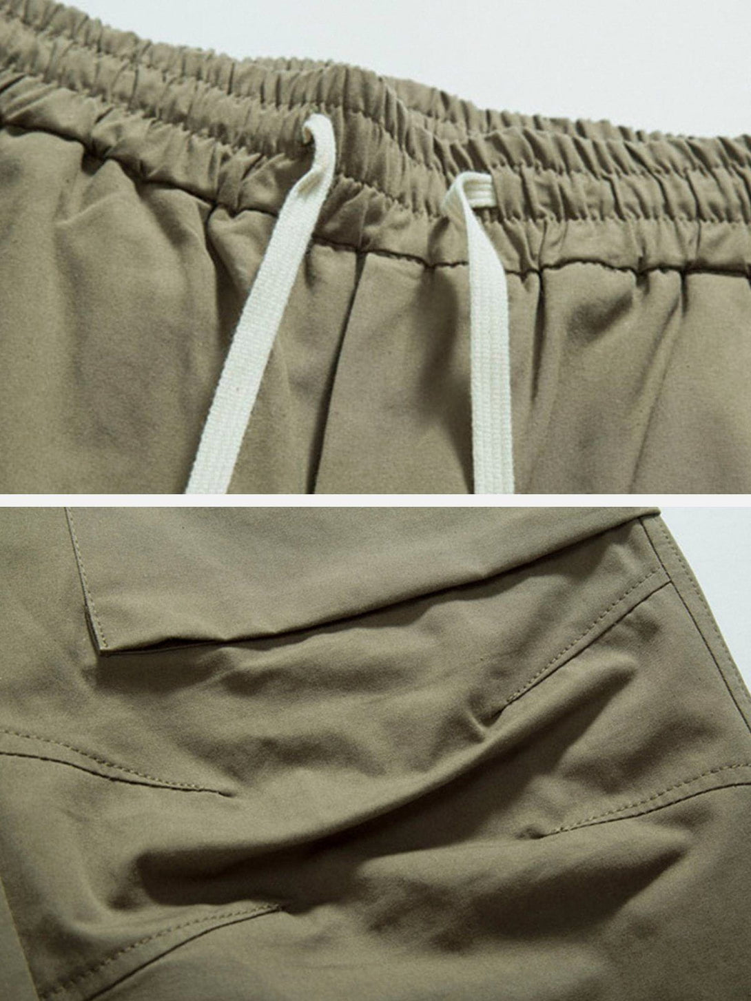 Helmiss - Solid Large Pocket Casual Cargo Pants- Streetwear Fashion - helmiss.com