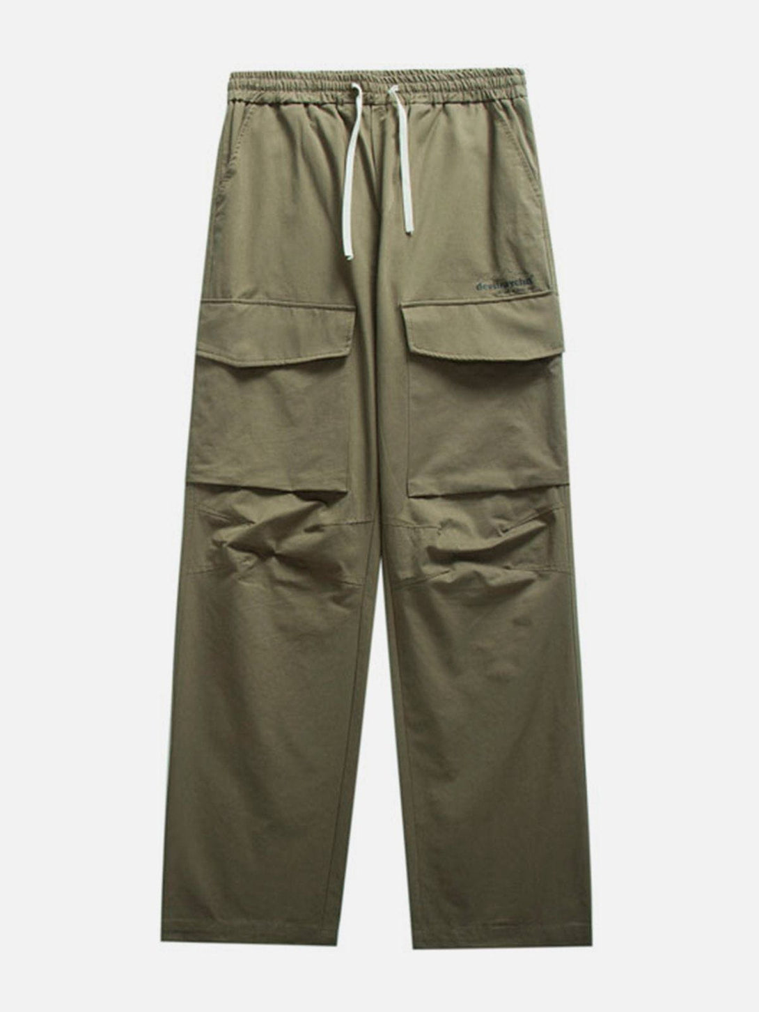 Helmiss - Solid Large Pocket Casual Cargo Pants- Streetwear Fashion - helmiss.com