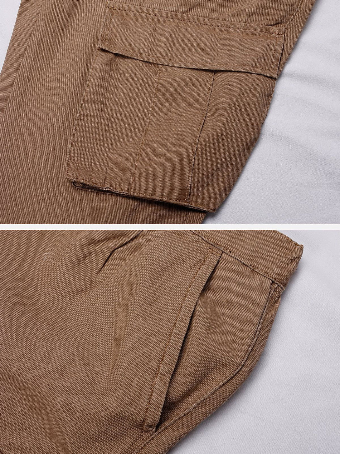 Helmiss - Solid Large Pocket Pants- Streetwear Fashion - helmiss.com