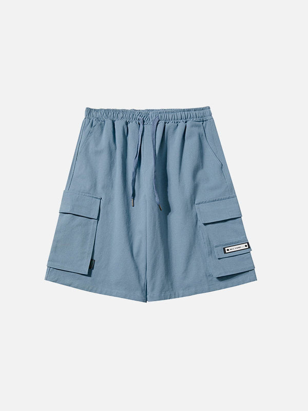 Helmiss - Solid Large Pocket Shorts- Streetwear Fashion - helmiss.com