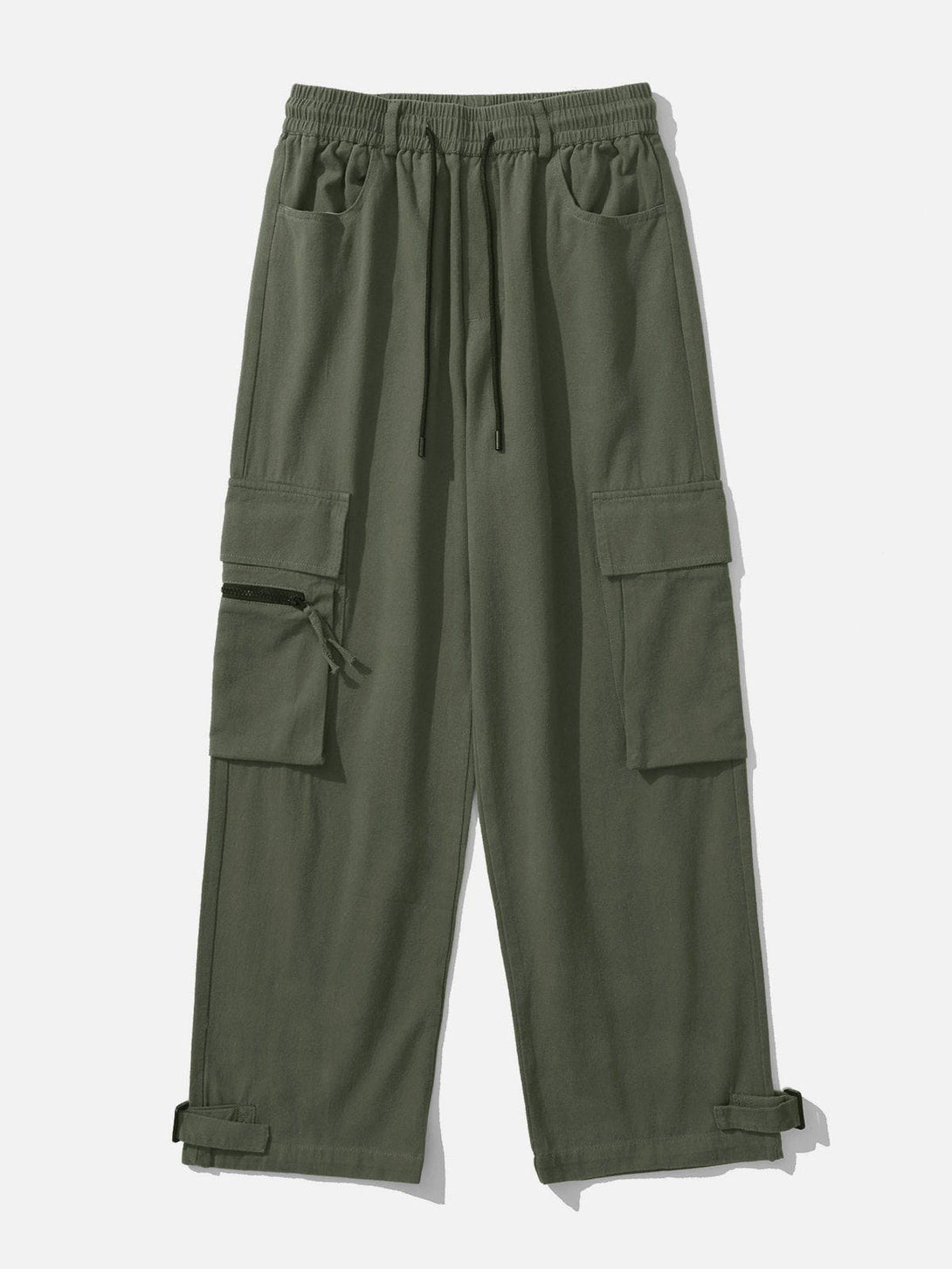 Helmiss - Solid Multi-Pocket Cargo Pants- Streetwear Fashion - helmiss.com