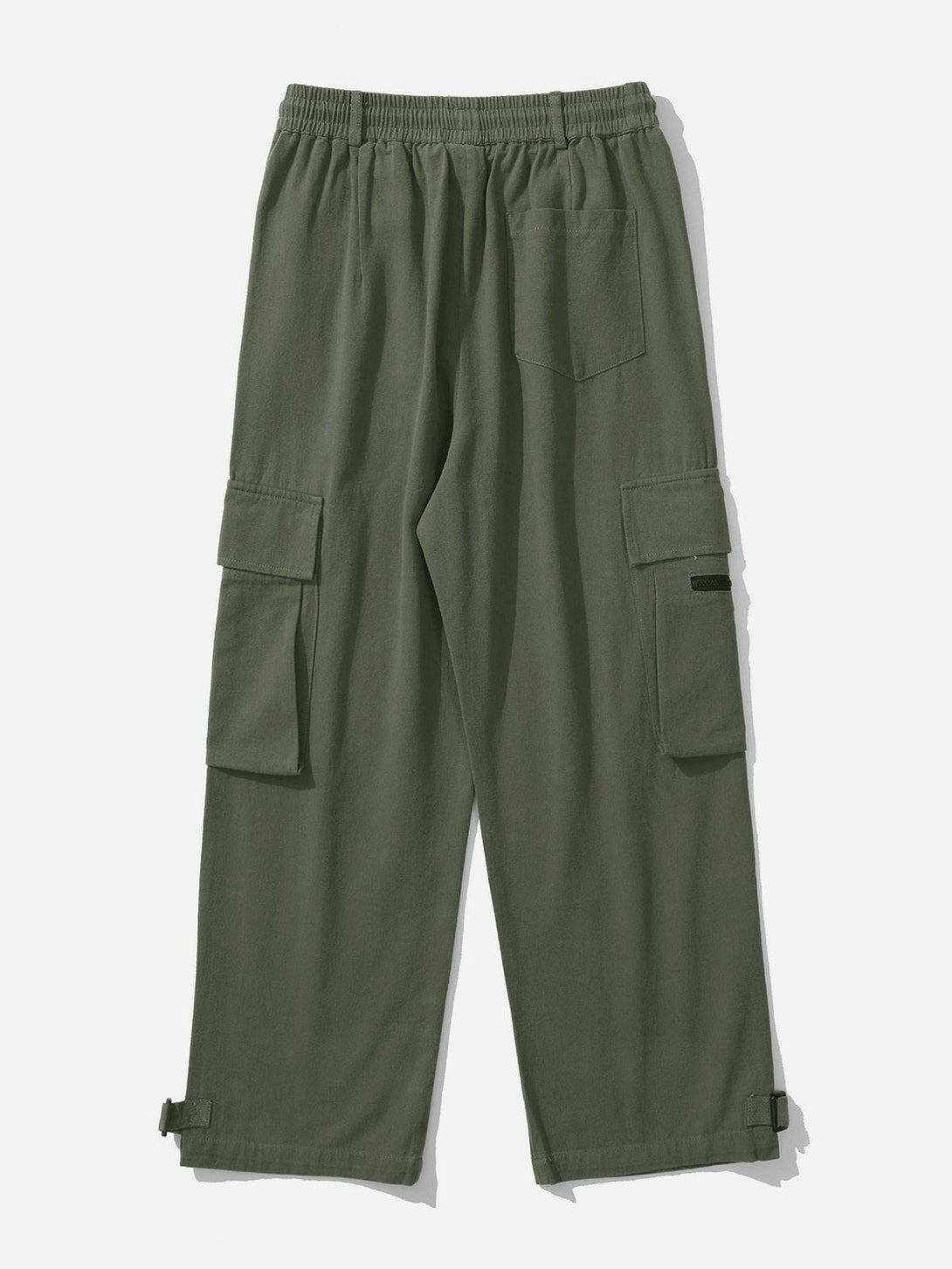 Helmiss - Solid Multi-Pocket Cargo Pants- Streetwear Fashion - helmiss.com