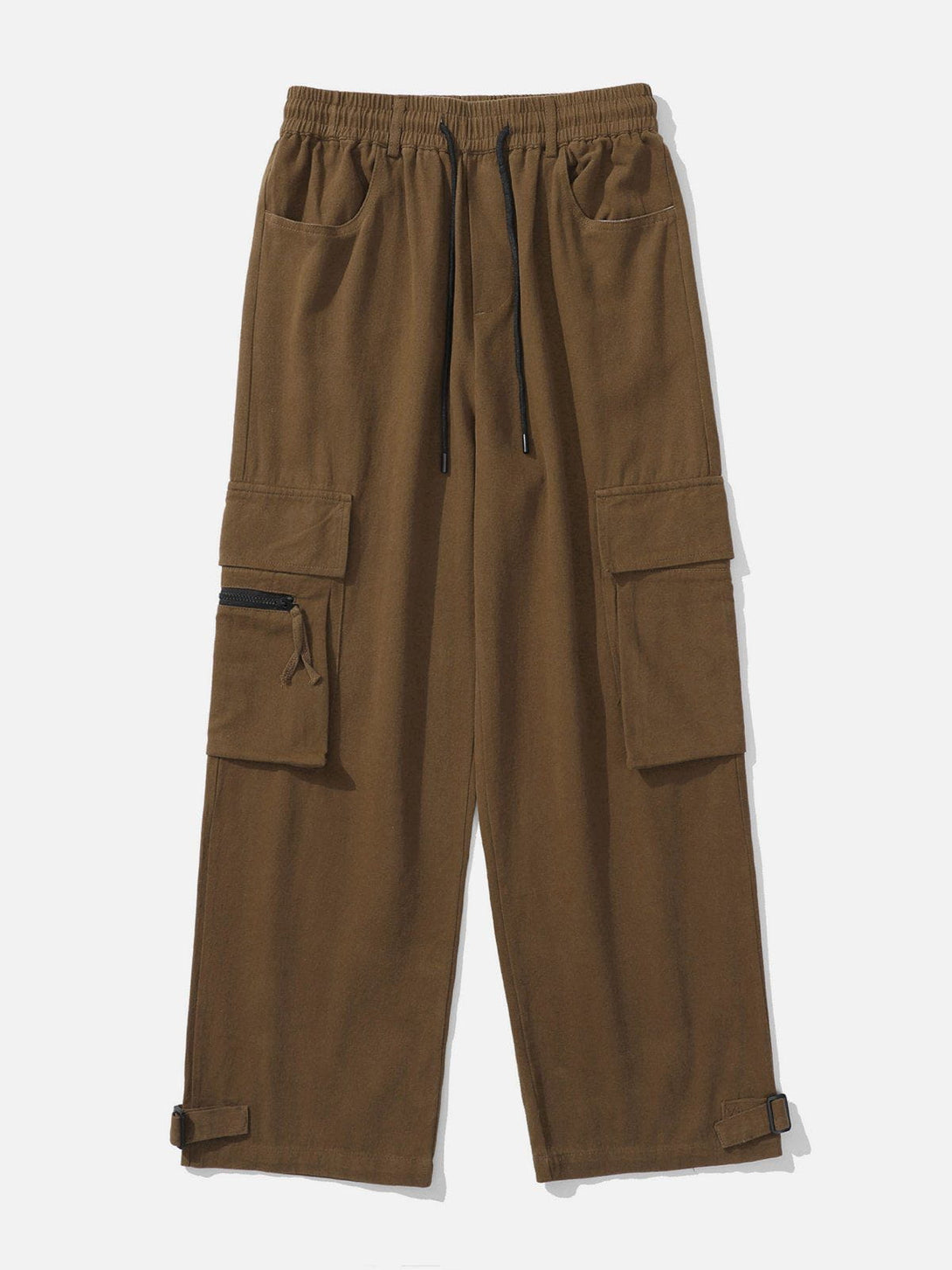 Helmiss - Solid Multi-Pocket Cargo Pants- Streetwear Fashion - helmiss.com