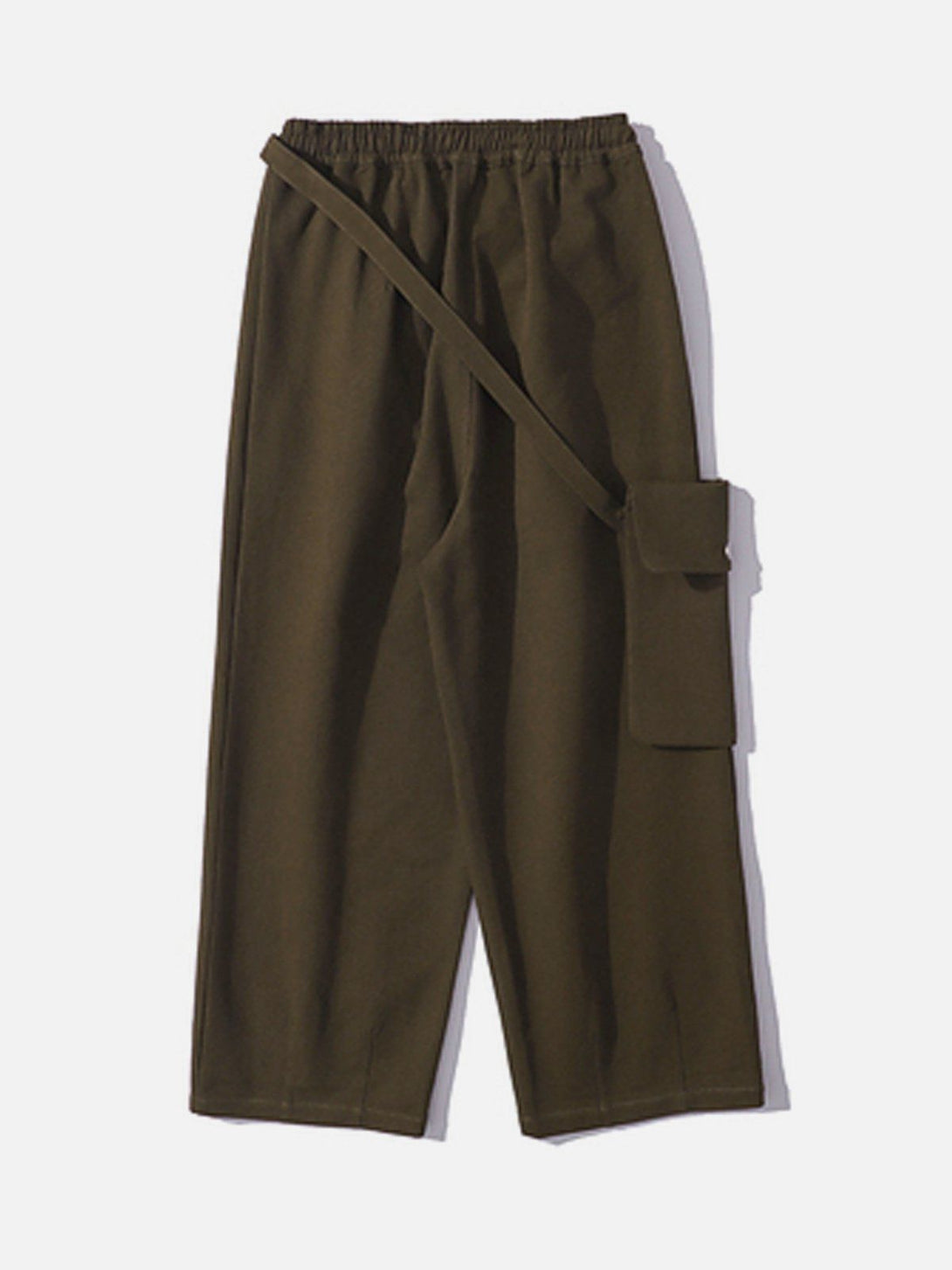 Helmiss - Solid Pocket Drawstring Cargo Pants- Streetwear Fashion - helmiss.com