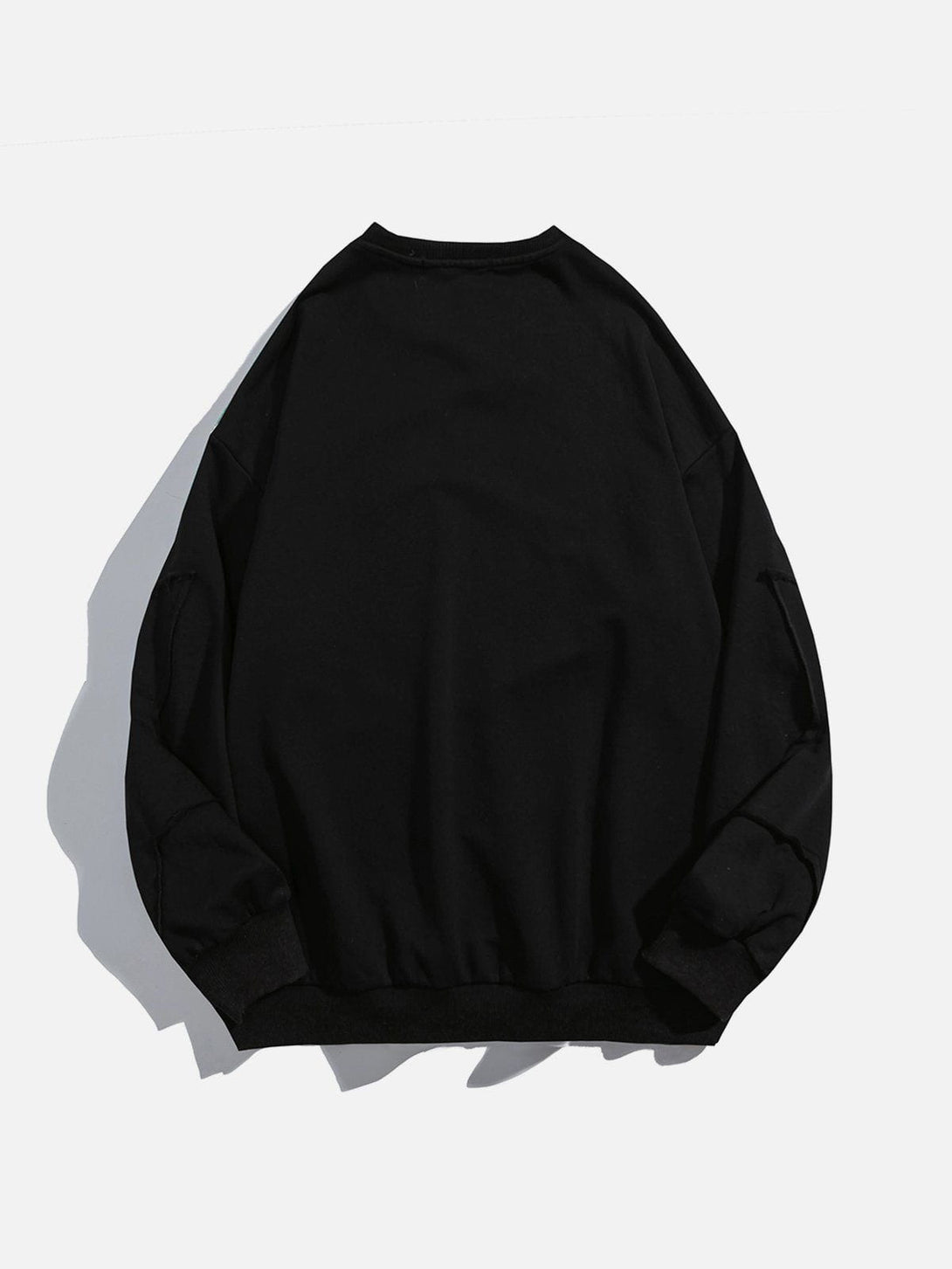 Helmiss - Solid Stars Raw Edge Sweatshirt- Streetwear Fashion - helmiss.com