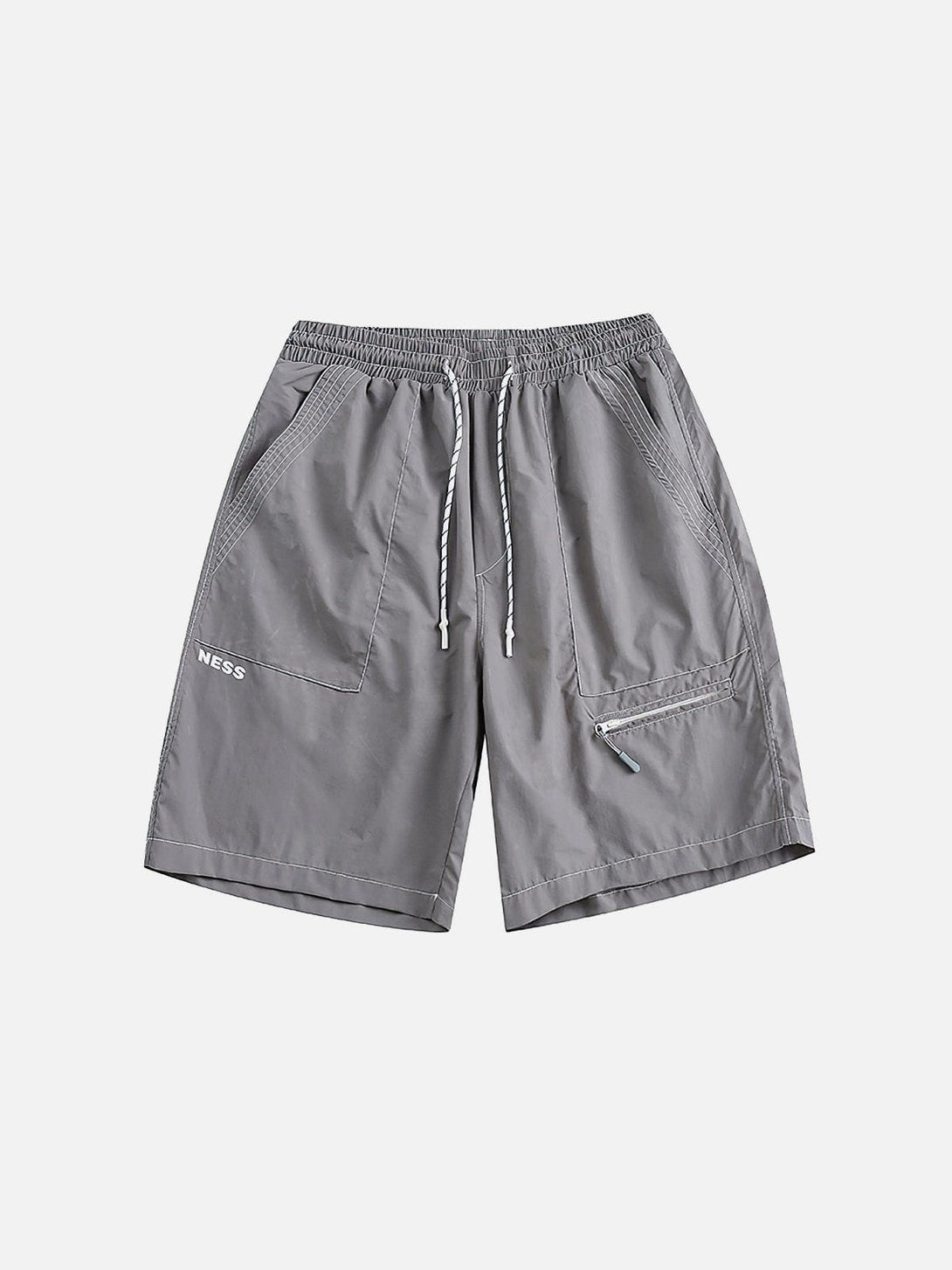 Helmiss - Solid Stripe Drawstring Shorts- Streetwear Fashion - helmiss.com