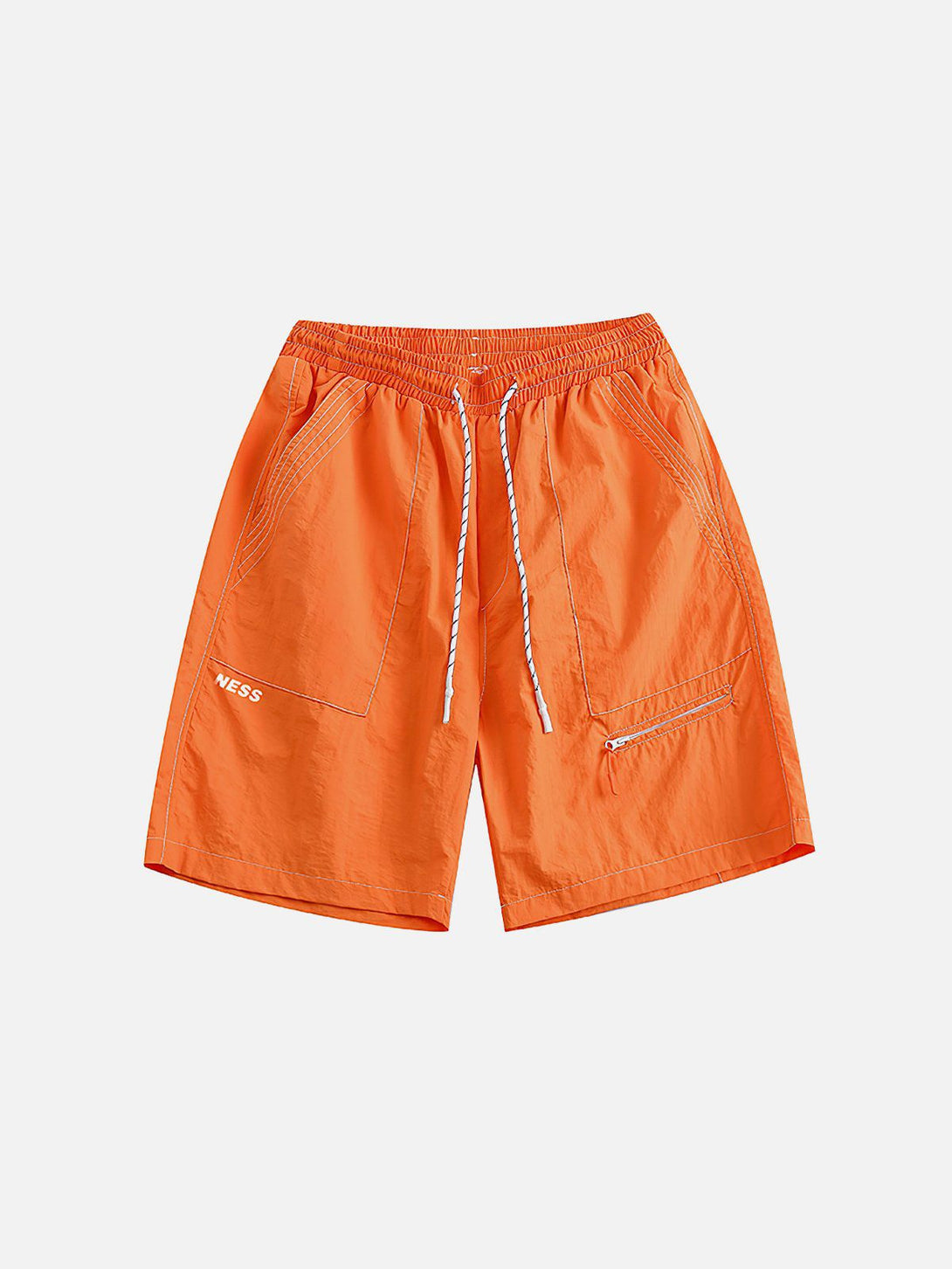 Helmiss - Solid Stripe Drawstring Shorts- Streetwear Fashion - helmiss.com