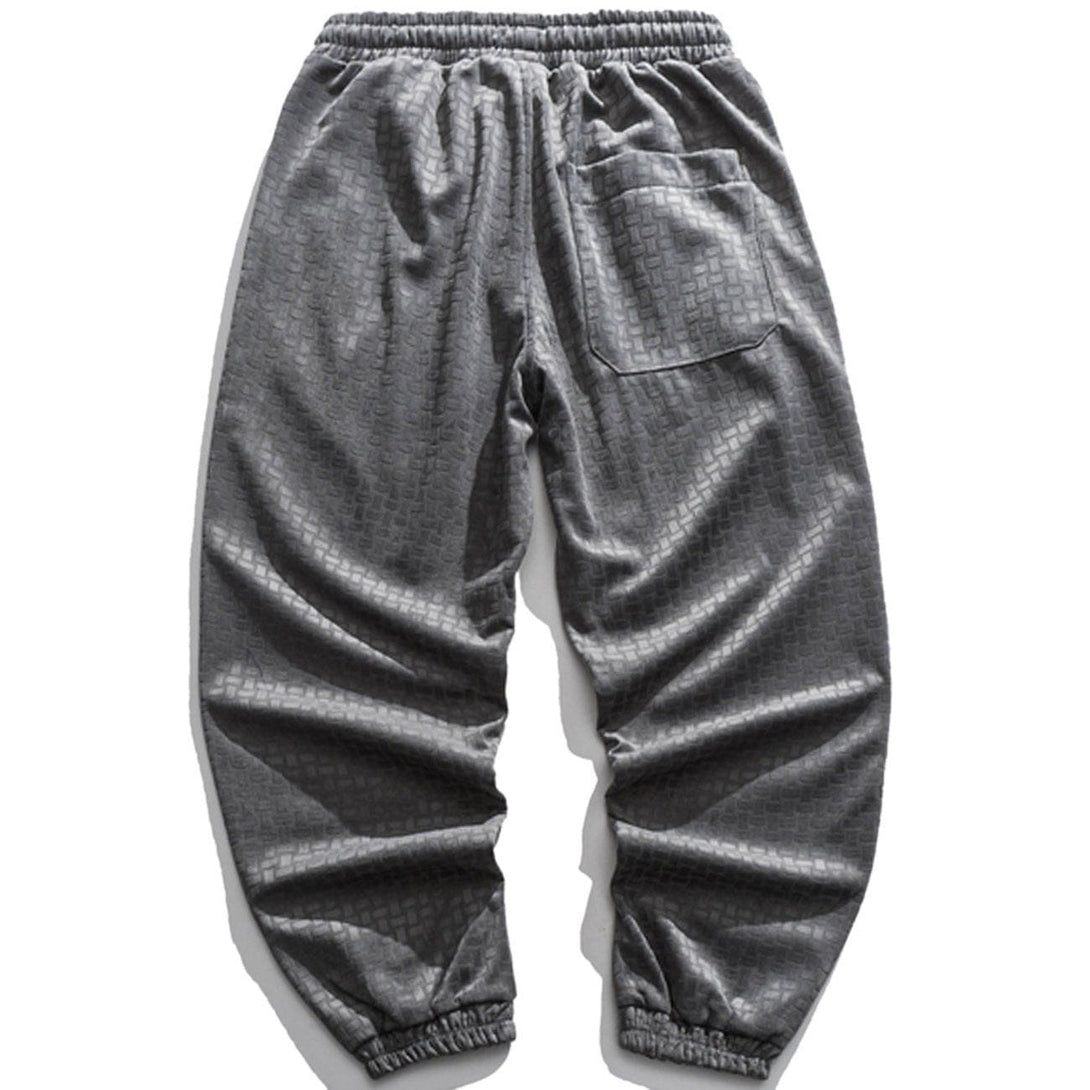 Helmiss - Solid Velvet Sweatpants- Streetwear Fashion - helmiss.com