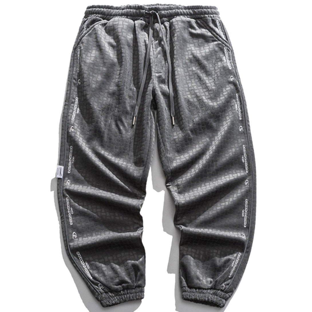 Helmiss - Solid Velvet Sweatpants- Streetwear Fashion - helmiss.com