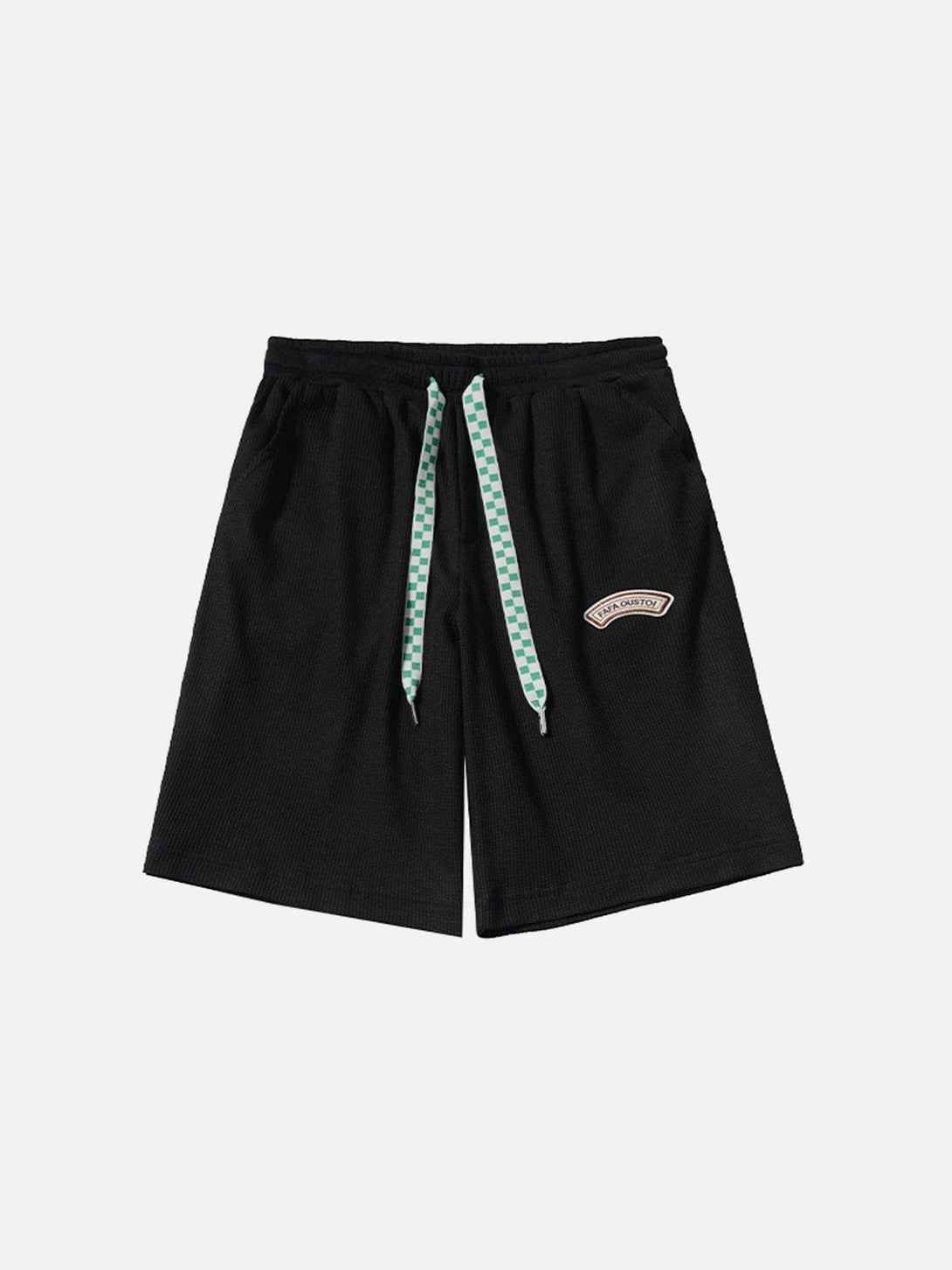 Helmiss - Solid Waffle Pattern Shorts- Streetwear Fashion - helmiss.com