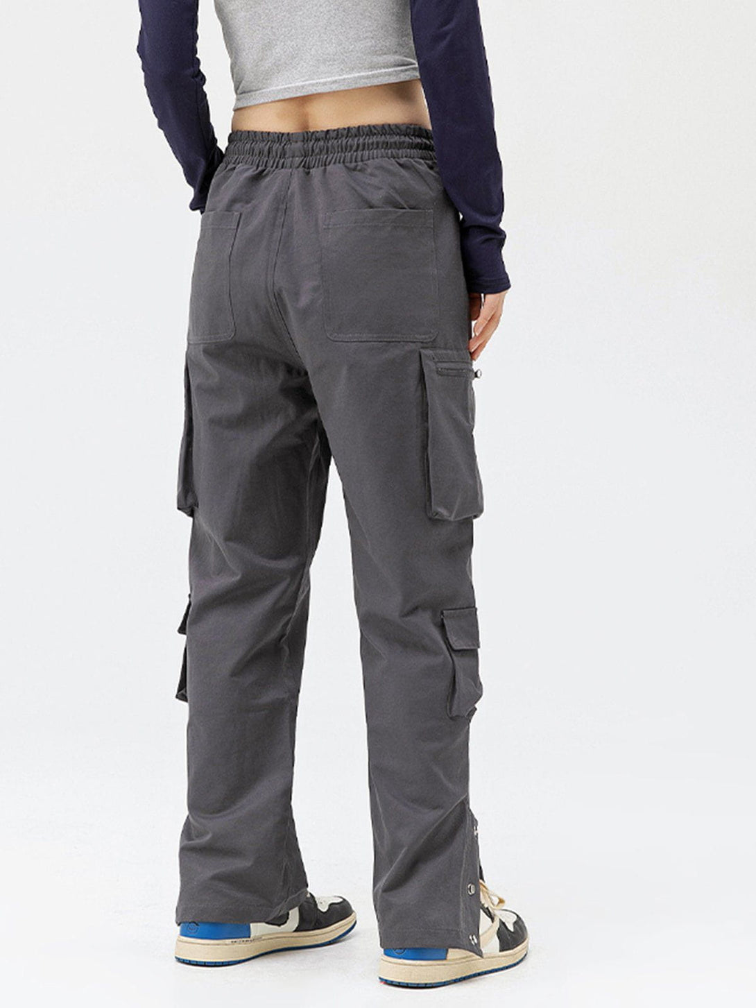 Helmiss - Spliced Leg Openings Pants- Streetwear Fashion - helmiss.com