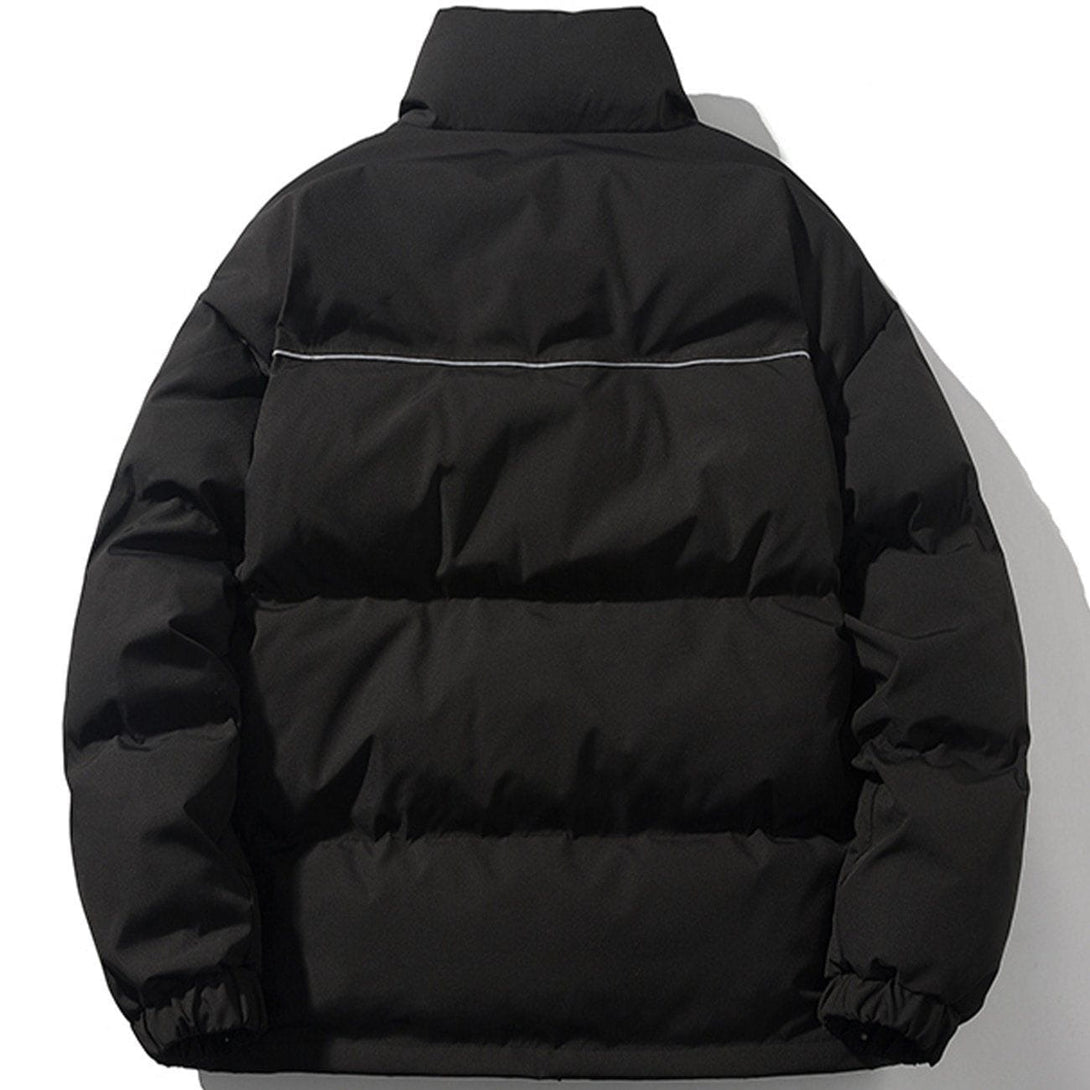 Helmiss - Spliced Reflective Strip Winter Coat- Streetwear Fashion - helmiss.com