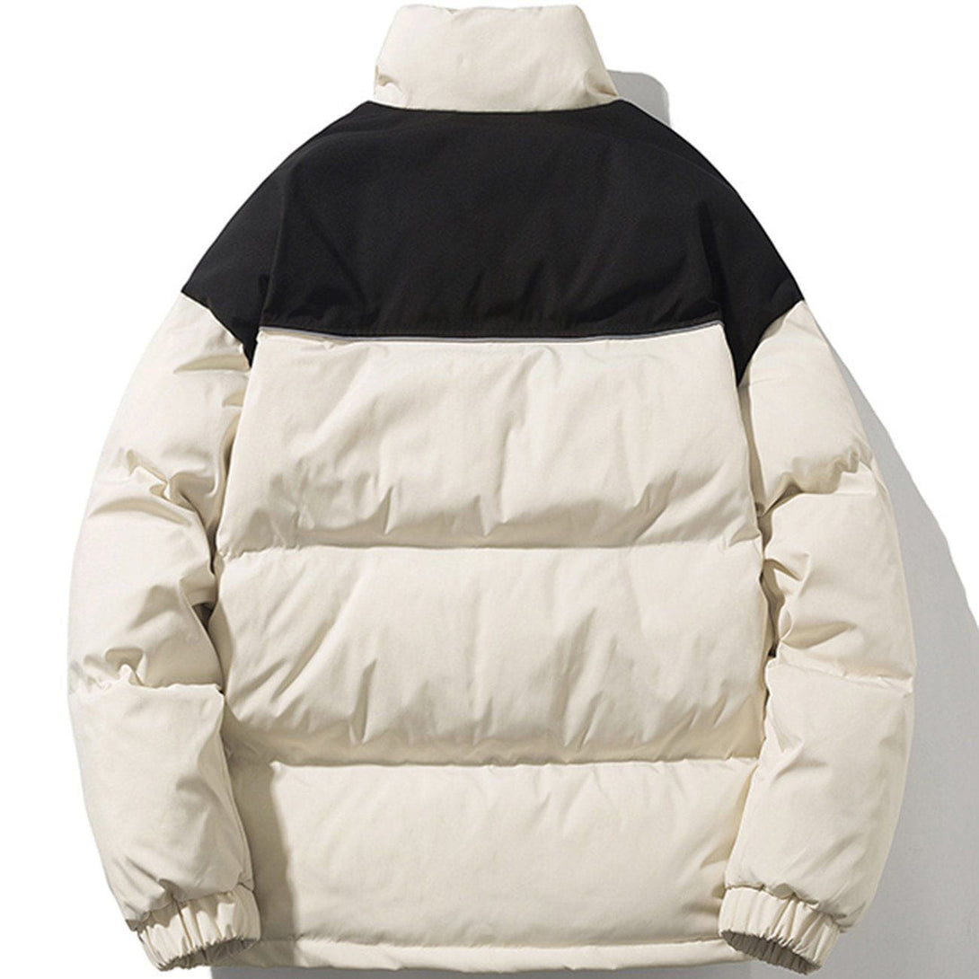 Helmiss - Spliced Reflective Strip Winter Coat- Streetwear Fashion - helmiss.com