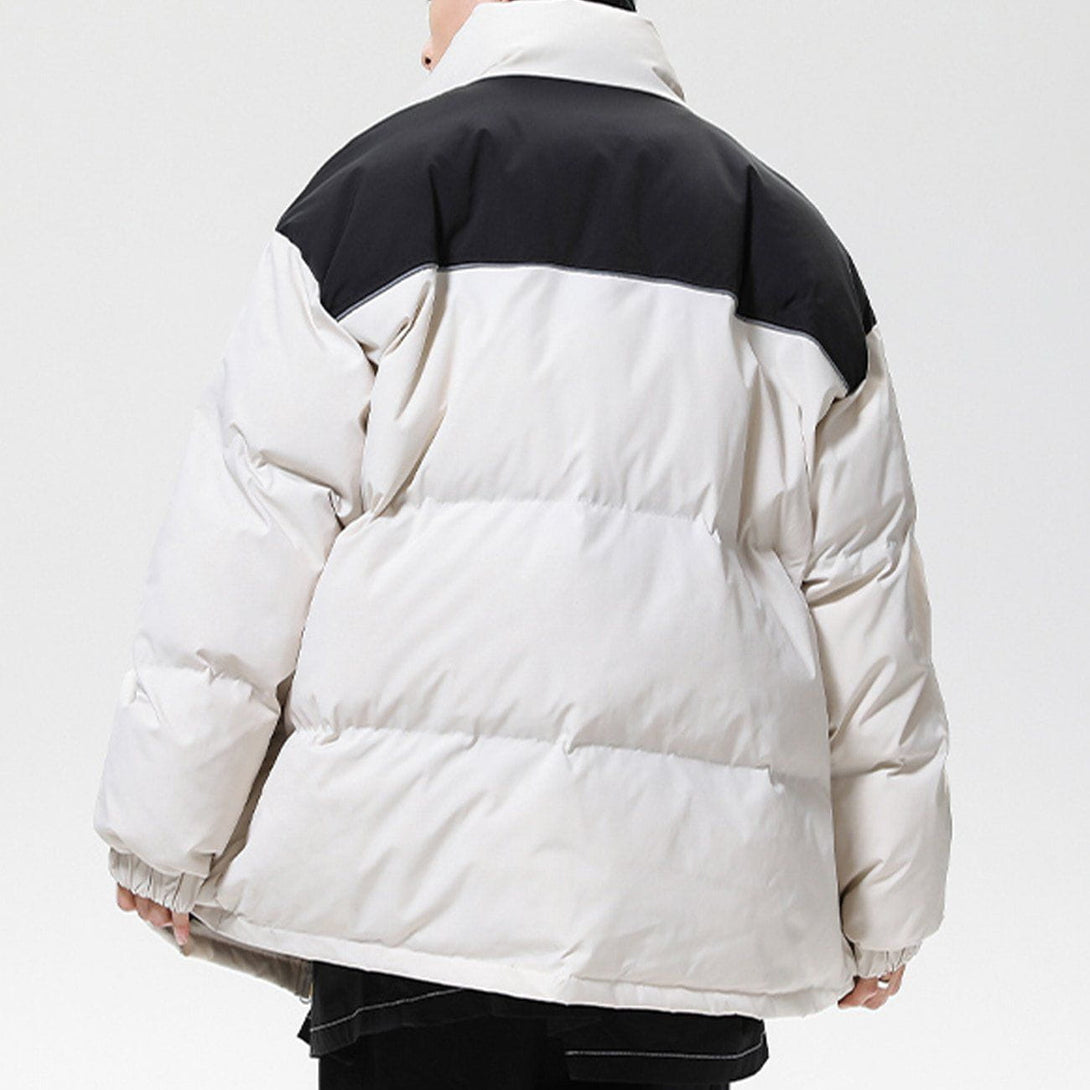 Helmiss - Spliced Reflective Strip Winter Coat- Streetwear Fashion - helmiss.com