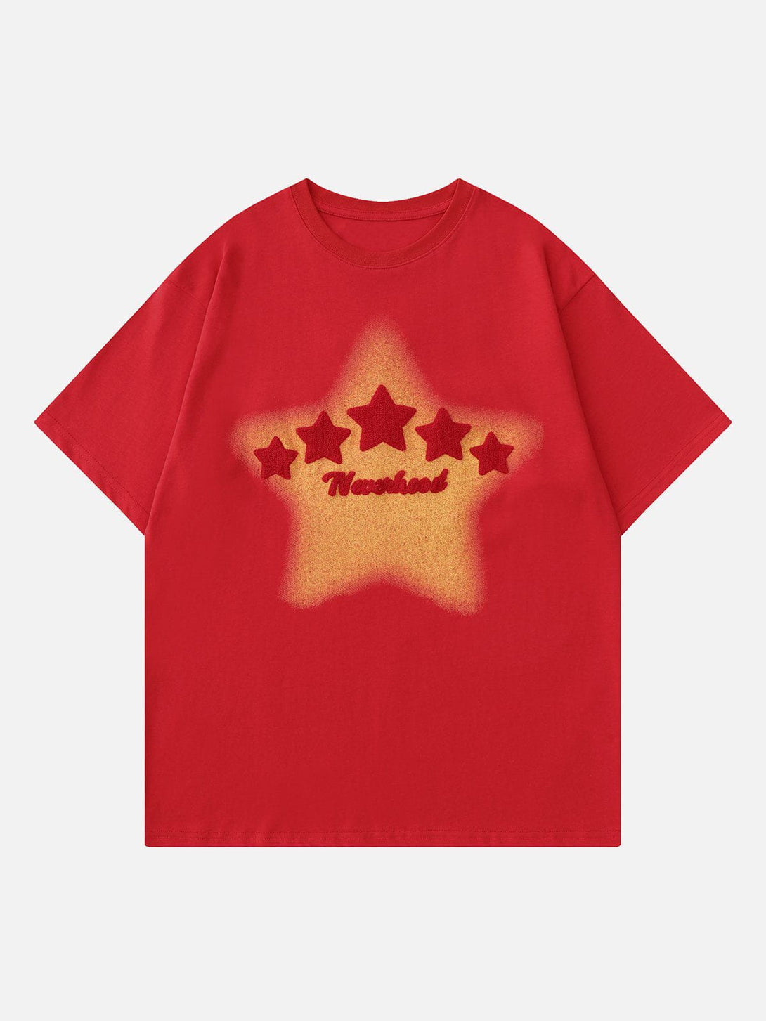 Helmiss - Star Alphabet Print Tee- Streetwear Fashion - helmiss.com