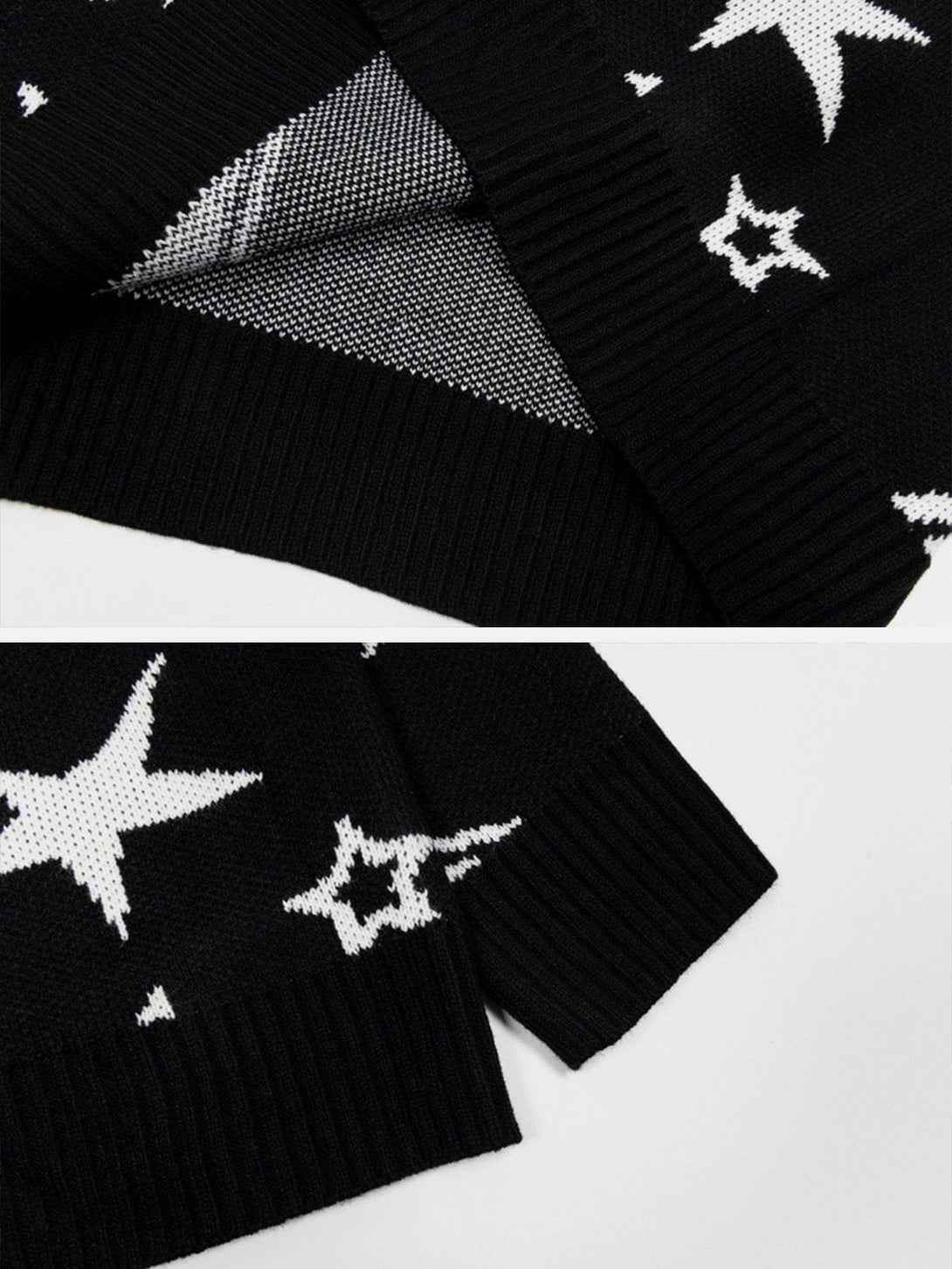 Helmiss - Star Clash Embroidery Sweater- Streetwear Fashion - helmiss.com