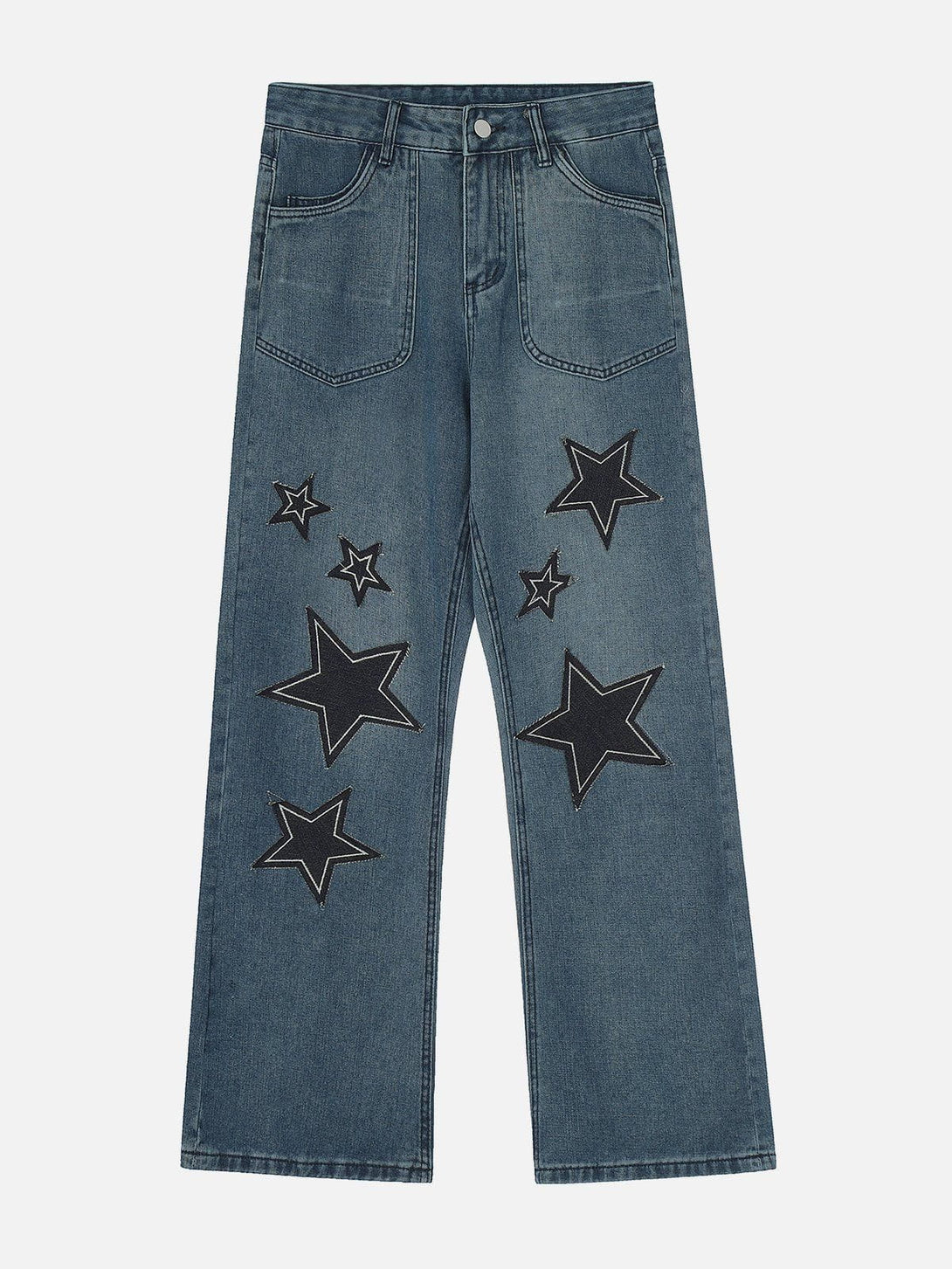 Helmiss - Star Collage Jeans- Streetwear Fashion - helmiss.com