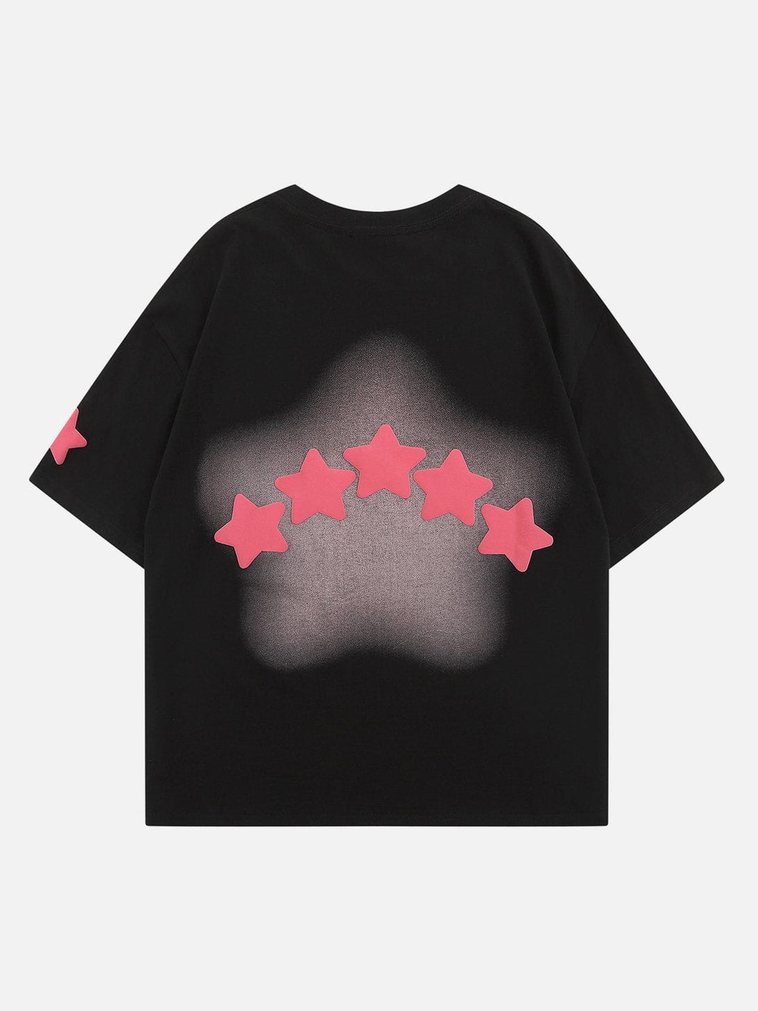 Helmiss - Star Dip-dye Embroidery Tee- Streetwear Fashion - helmiss.com