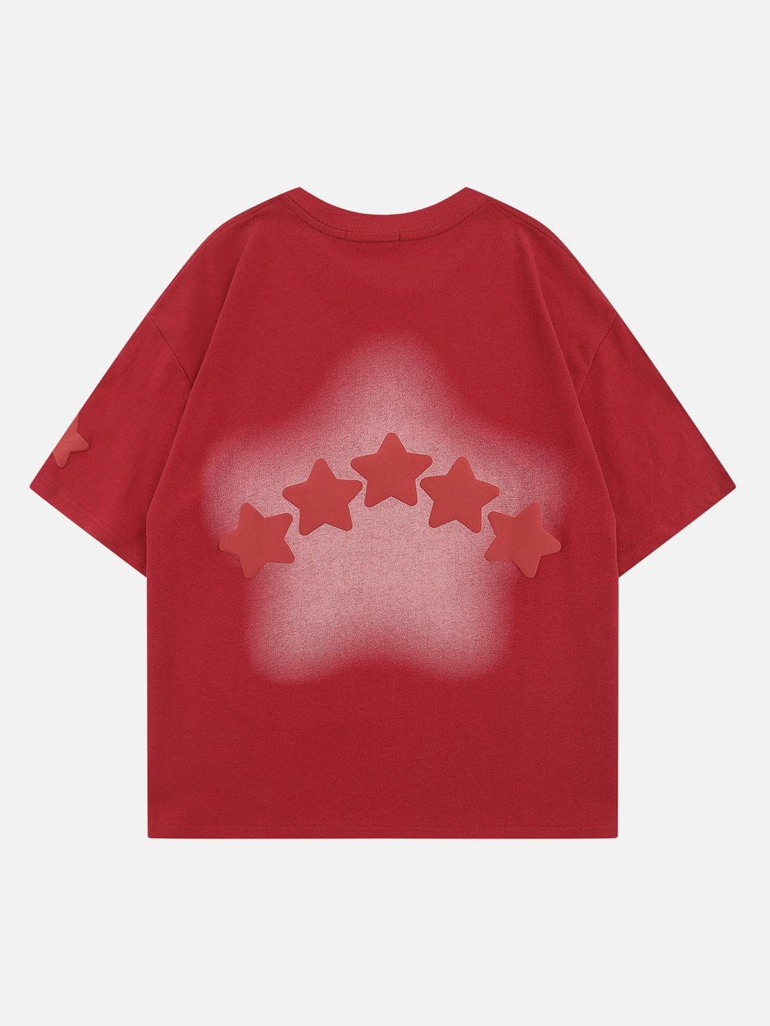 Helmiss - Star Dip-dye Embroidery Tee- Streetwear Fashion - helmiss.com