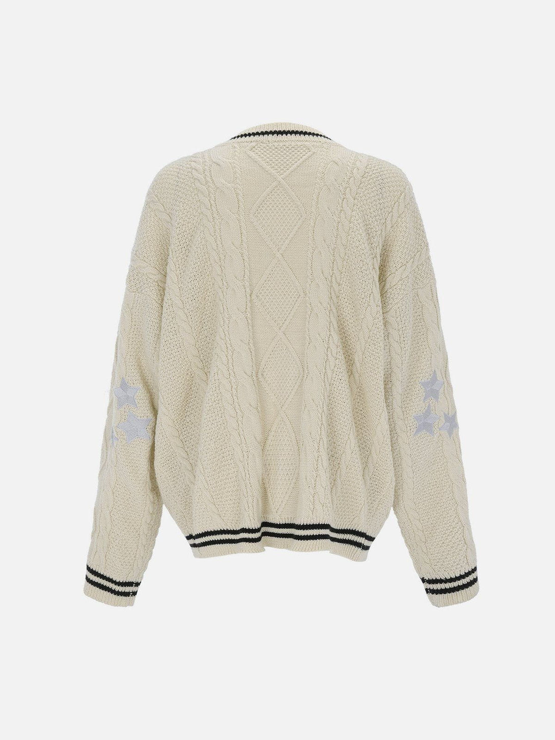 Helmiss - Star Embroidered Cardigan- Streetwear Fashion - helmiss.com