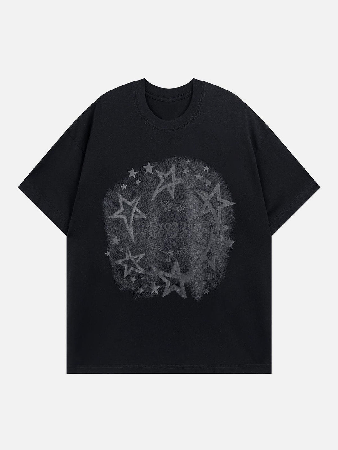 Helmiss - Star Graffiti Print Tee- Streetwear Fashion - helmiss.com