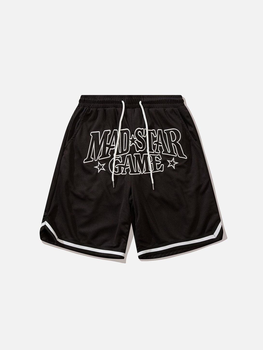 Helmiss - Star Letter Embroidered Stripes Shorts- Streetwear Fashion - helmiss.com