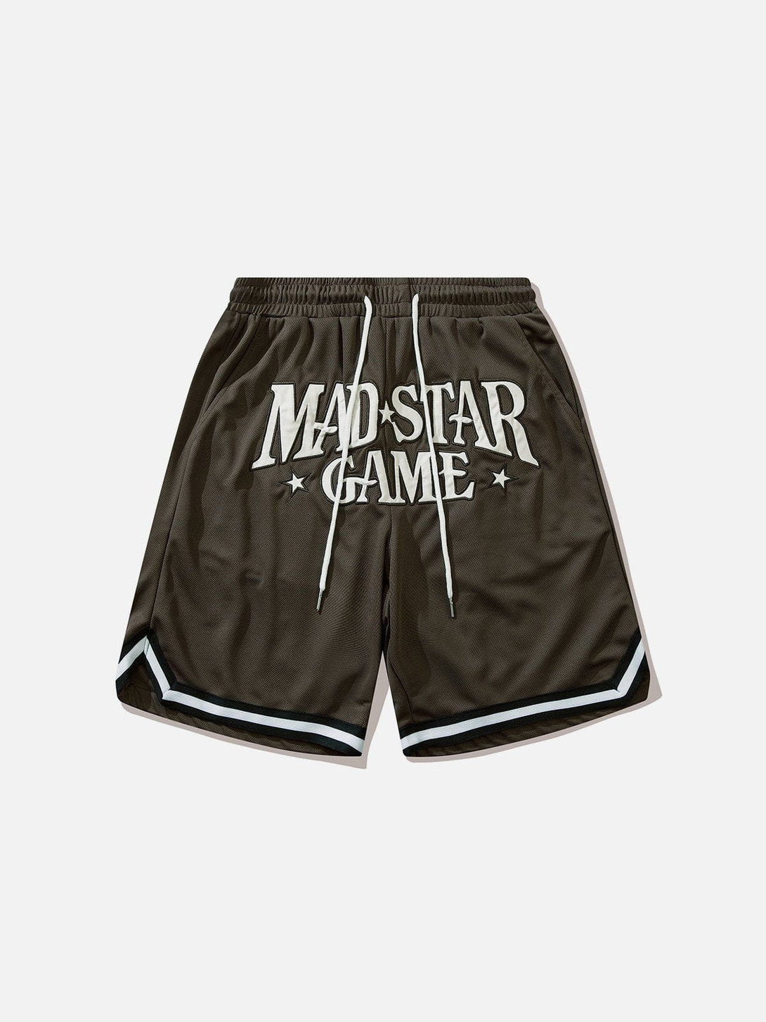 Helmiss - Star Letter Embroidered Stripes Shorts- Streetwear Fashion - helmiss.com