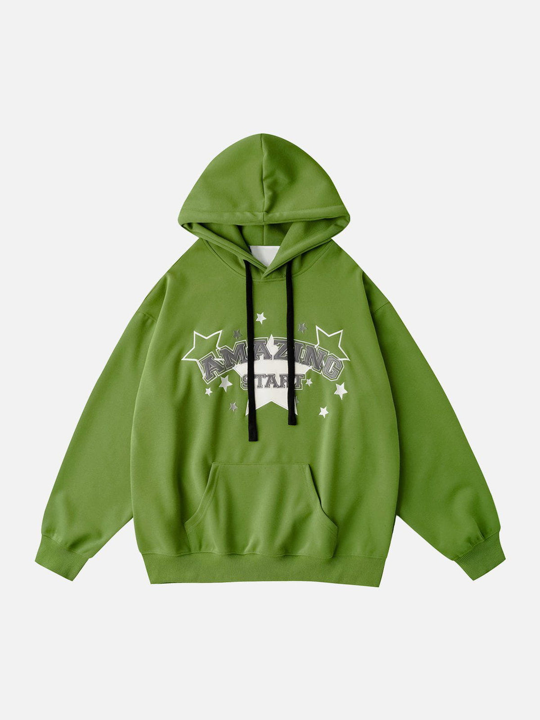 Helmiss - Star Letter Print Hoodie- Streetwear Fashion - helmiss.com