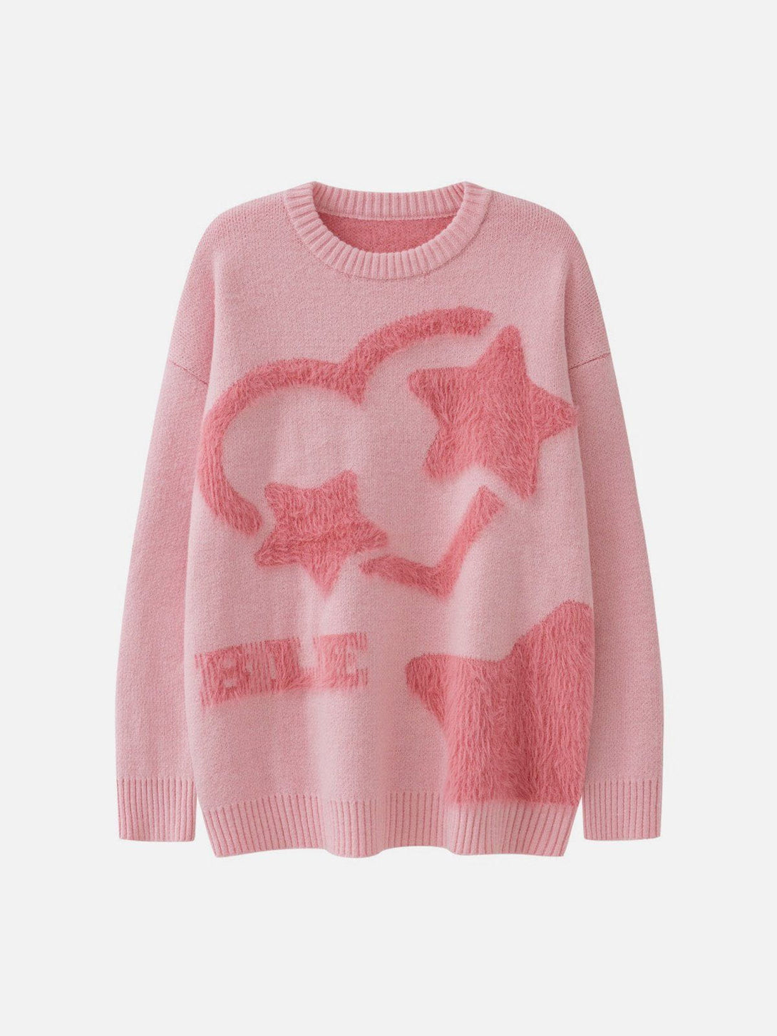 Helmiss - Star Love Embroidery Sweater- Streetwear Fashion - helmiss.com