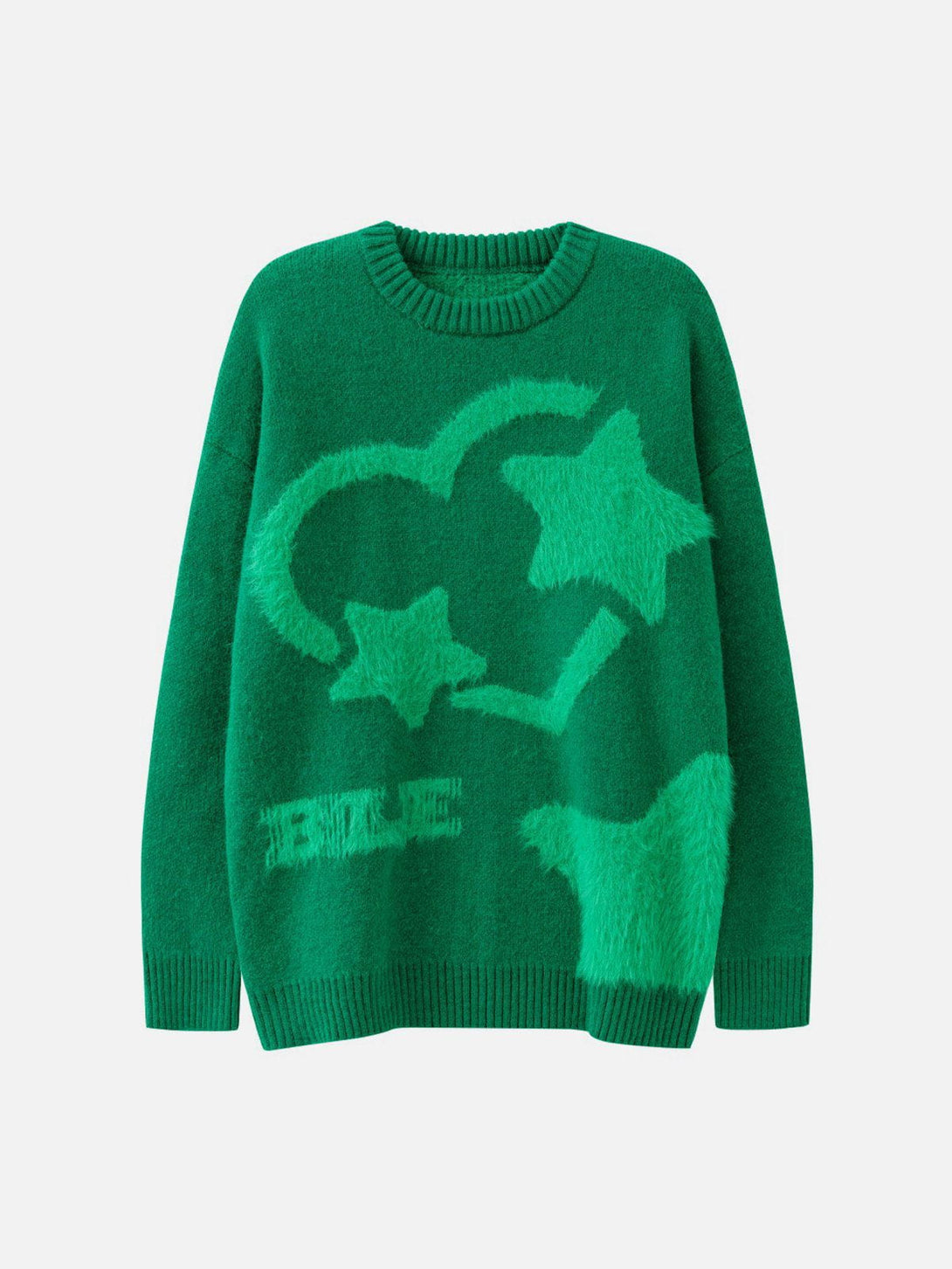 Helmiss - Star Love Embroidery Sweater- Streetwear Fashion - helmiss.com