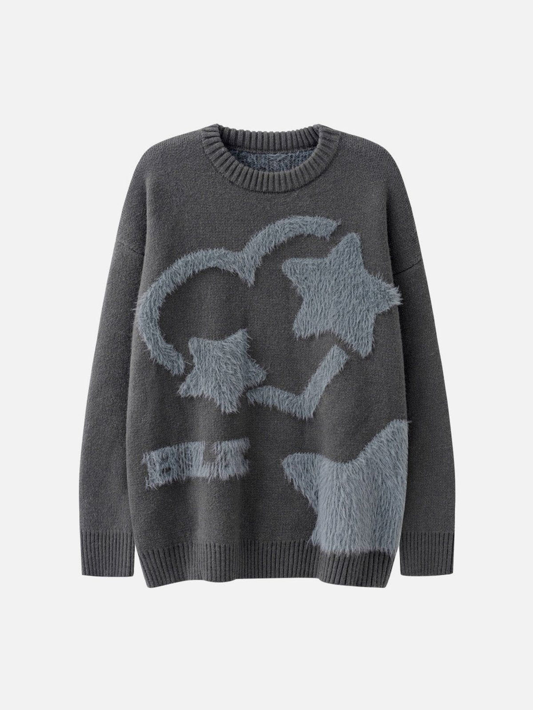 Helmiss - Star Love Embroidery Sweater- Streetwear Fashion - helmiss.com