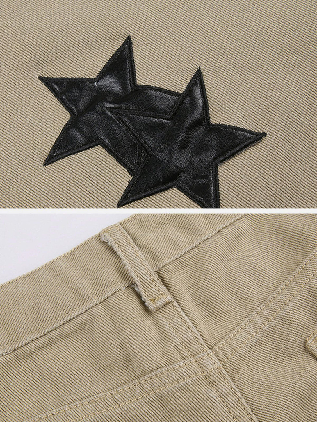 Helmiss - Star Patchwork Jeans- Streetwear Fashion - helmiss.com