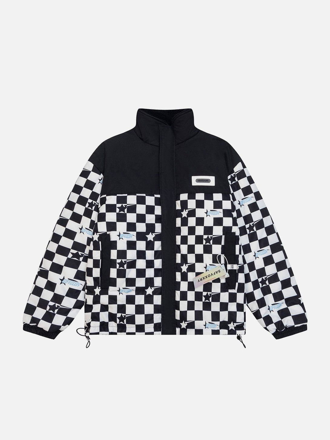 Helmiss - Star Plaid Two-sided Winter Coat- Streetwear Fashion - helmiss.com