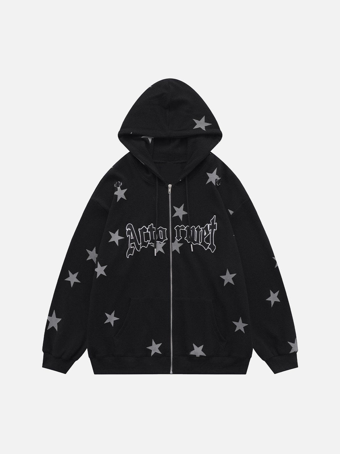 Helmiss - Star Print Hoodie- Streetwear Fashion - helmiss.com