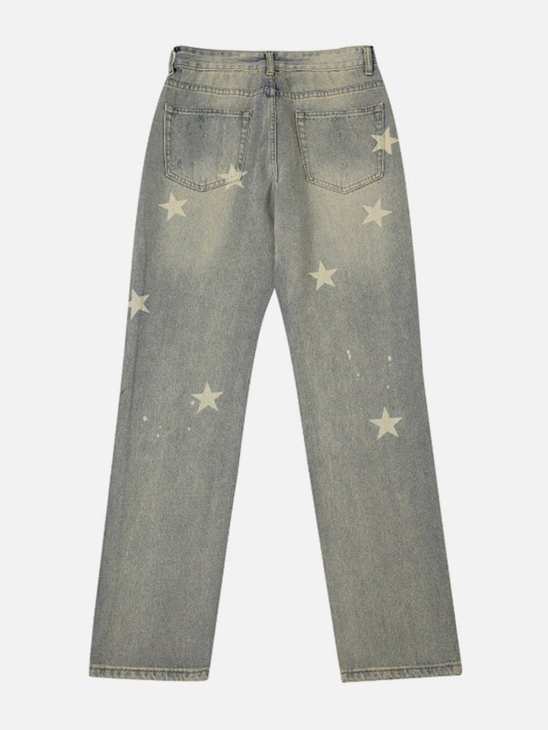 Helmiss - Star Print Jeans- Streetwear Fashion - helmiss.com