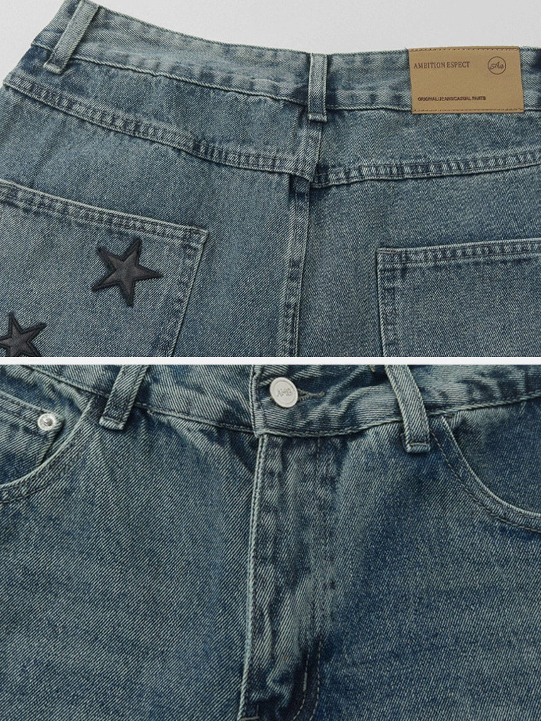 Helmiss - Star sticker Jeans- Streetwear Fashion - helmiss.com