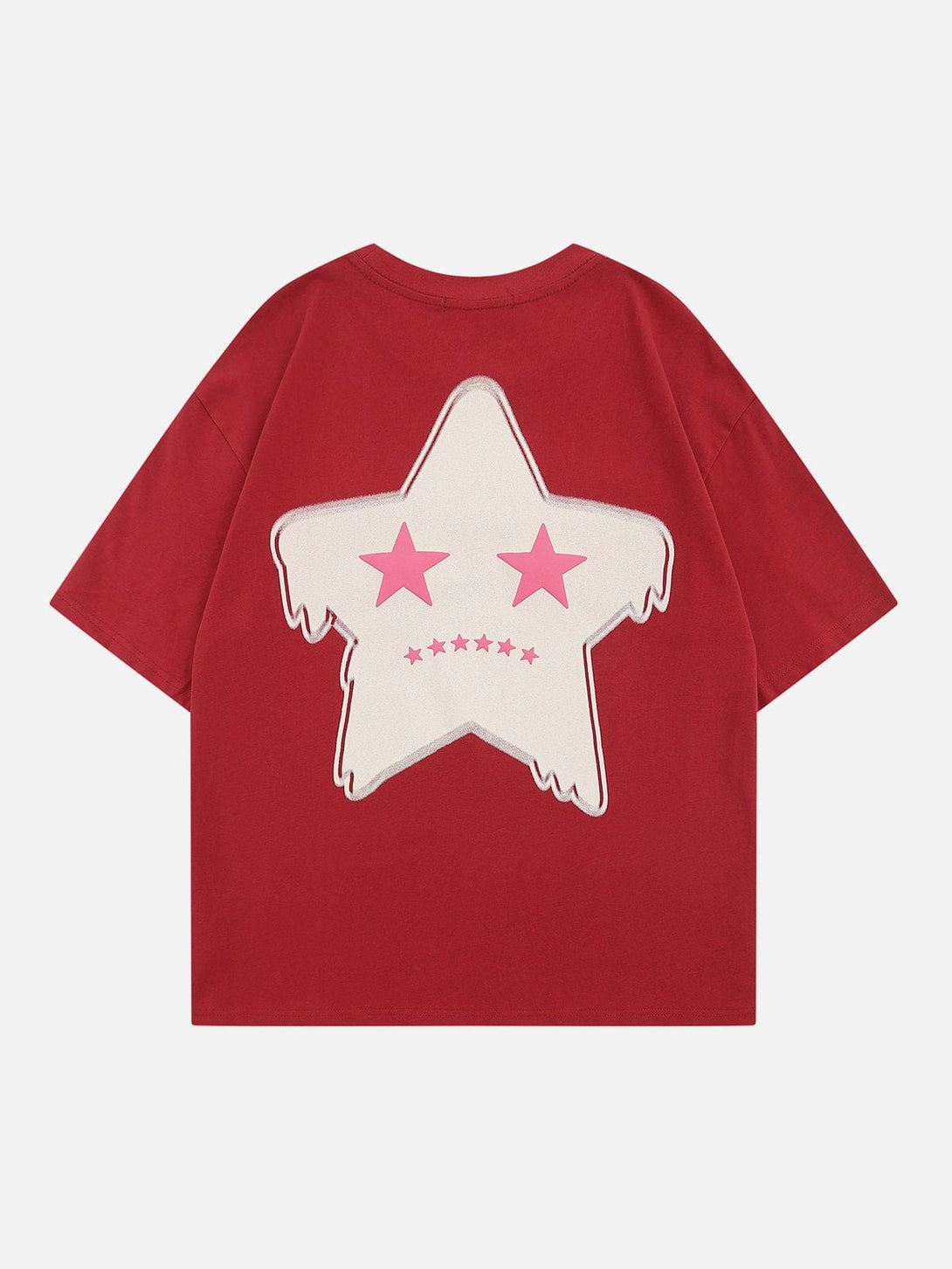 Helmiss - Stars Flocked Graphic Tee- Streetwear Fashion - helmiss.com