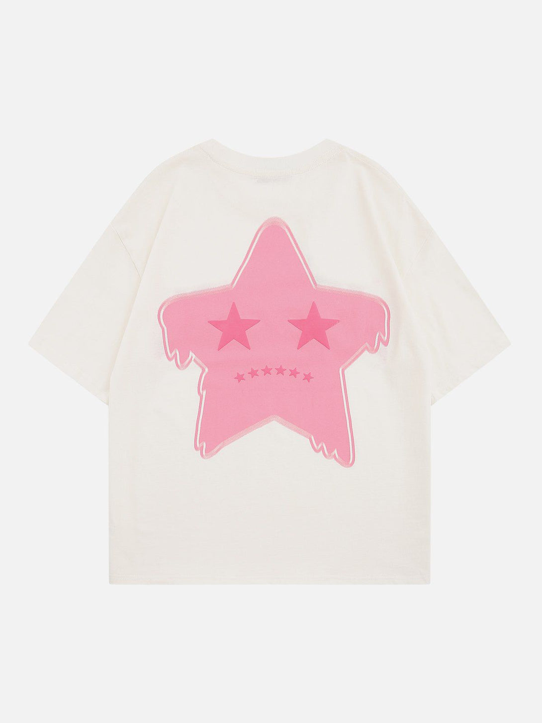 Helmiss - Stars Flocked Graphic Tee- Streetwear Fashion - helmiss.com