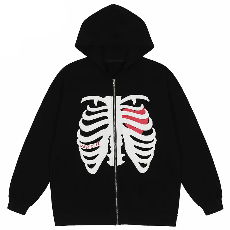 Helmiss - Sternum Skeleton Hoodie- Streetwear Fashion - helmiss.com