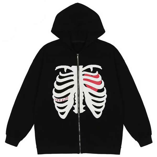 Helmiss - Sternum Skeleton Hoodie- Streetwear Fashion - helmiss.com