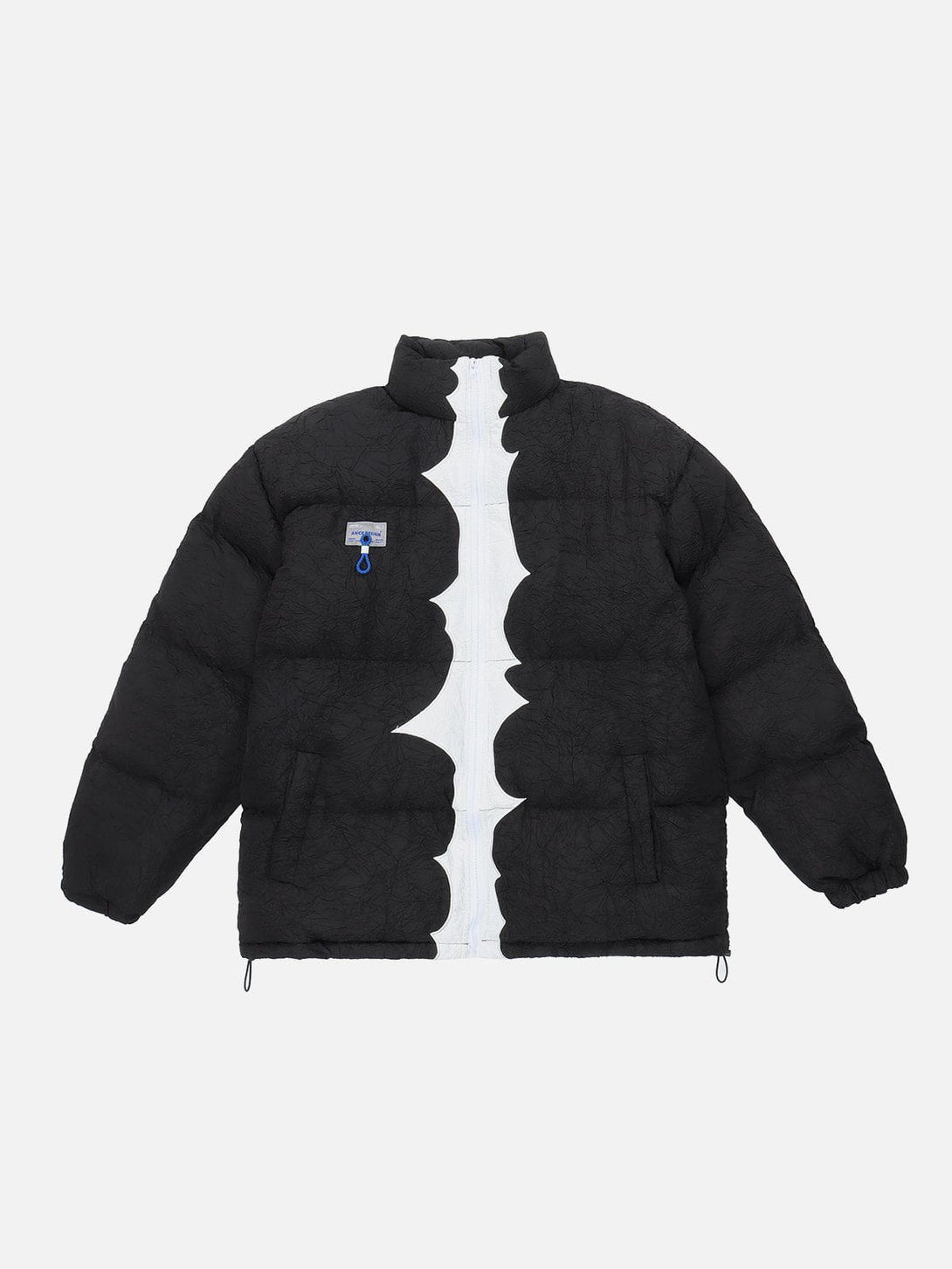 Helmiss - Stitching Color Pleated Winter Coat- Streetwear Fashion - helmiss.com