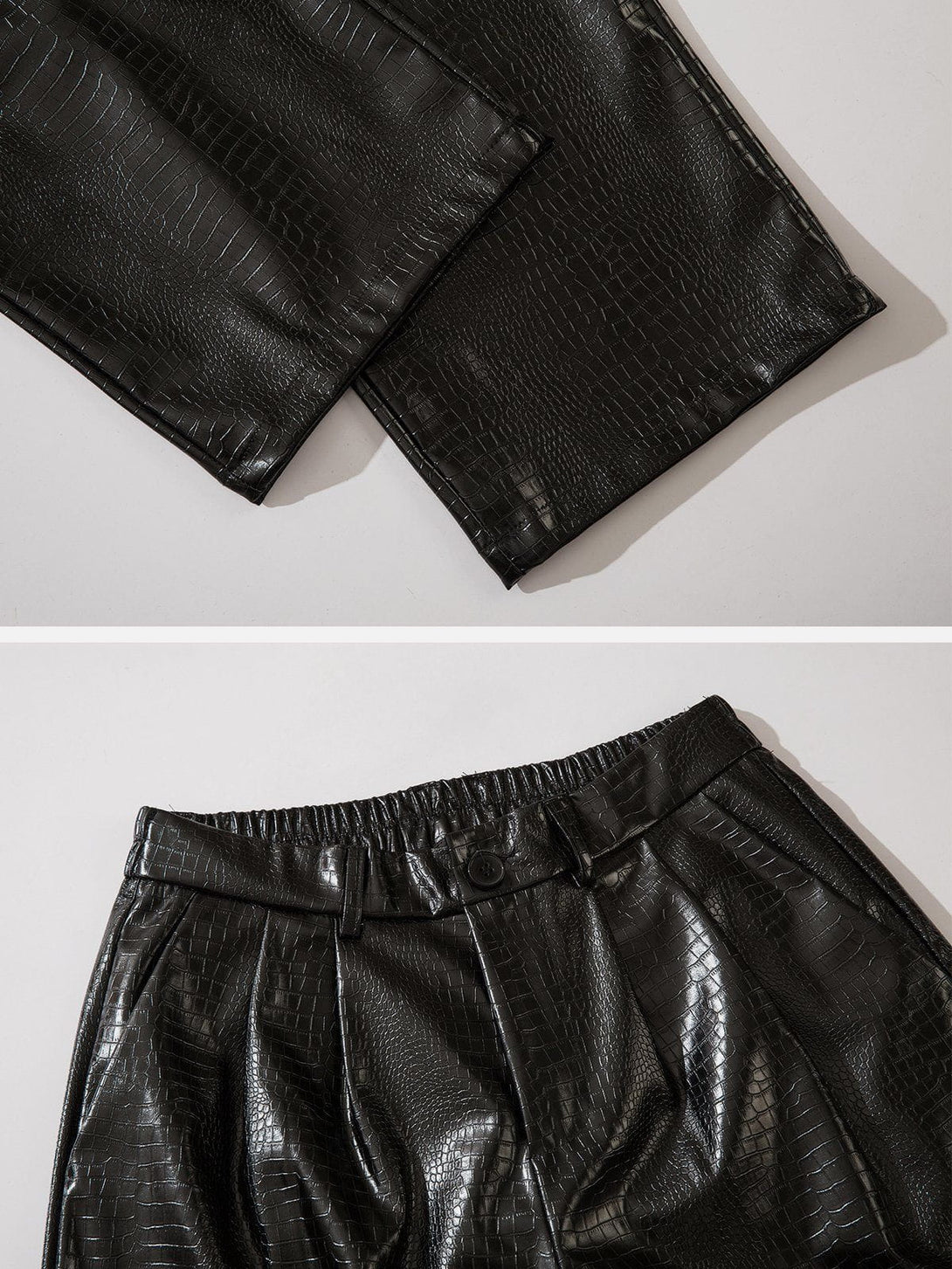 Helmiss - Straight Leather Pants- Streetwear Fashion - helmiss.com