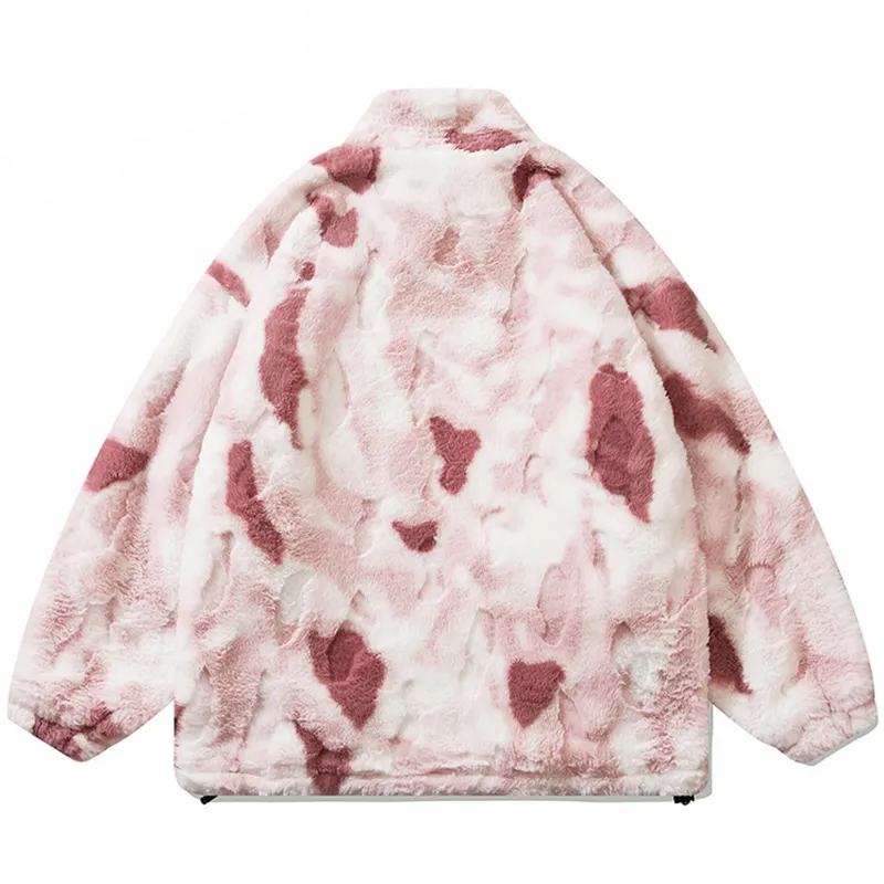 Helmiss - Streetwear Jacket Coat Fleece Rabbit Fur Coat- Streetwear Fashion - helmiss.com