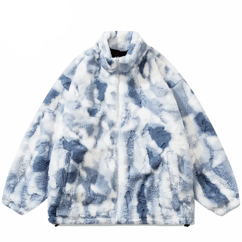 Helmiss - Streetwear Jacket Coat Fleece Rabbit Fur Coat- Streetwear Fashion - helmiss.com