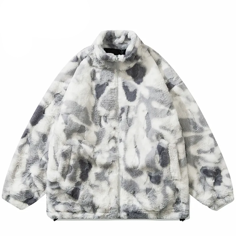 Helmiss - Streetwear Jacket Coat Fleece Rabbit Fur Coat- Streetwear Fashion - helmiss.com