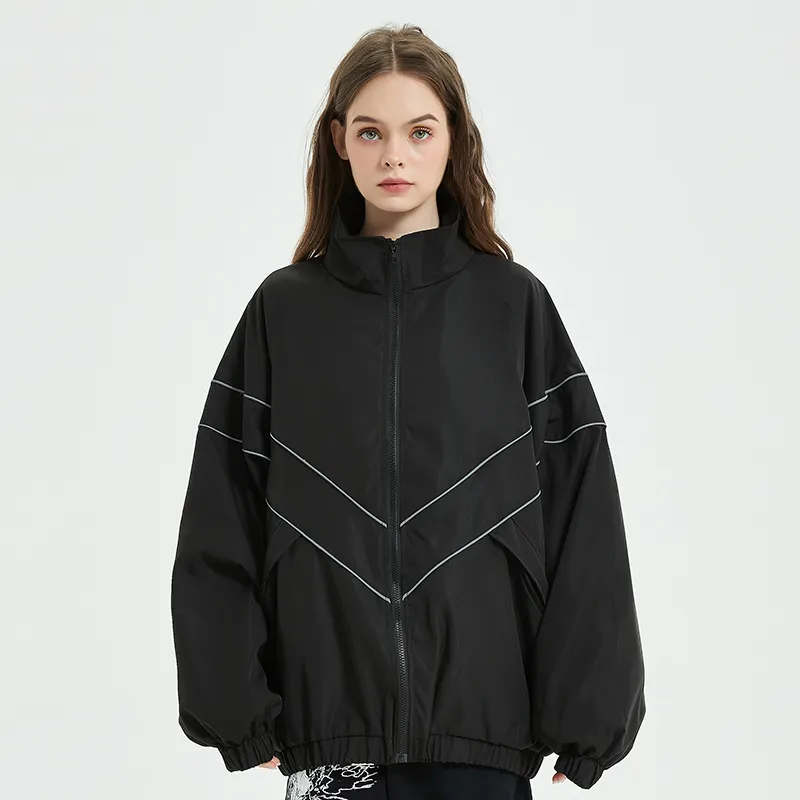 Helmiss - Streetwear Reflective Striped Coat- Streetwear Fashion - helmiss.com